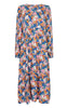 Liberte Kjole - Sanna  - Blue Orange Flower
