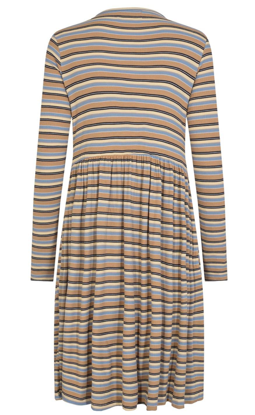 Liberte Kjole - Talia - Blue Sand Black Stripe