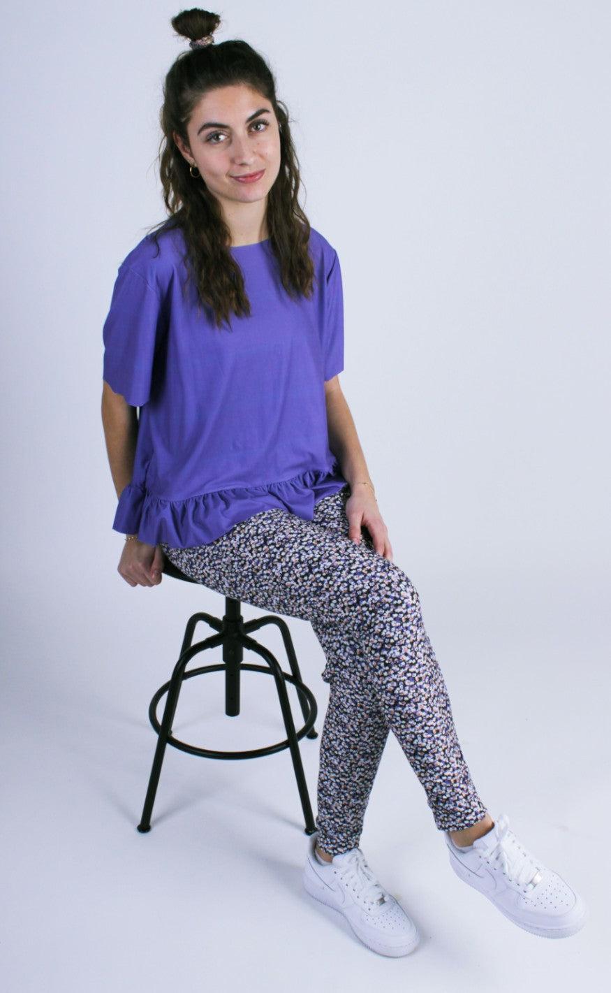Liberte Leggings - Alma - Purple Flower