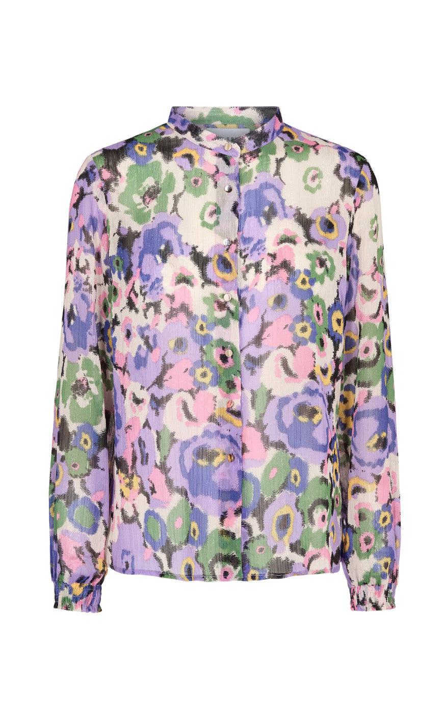 Liberte Skjorte - Maggie - Lavender Blurry Flower