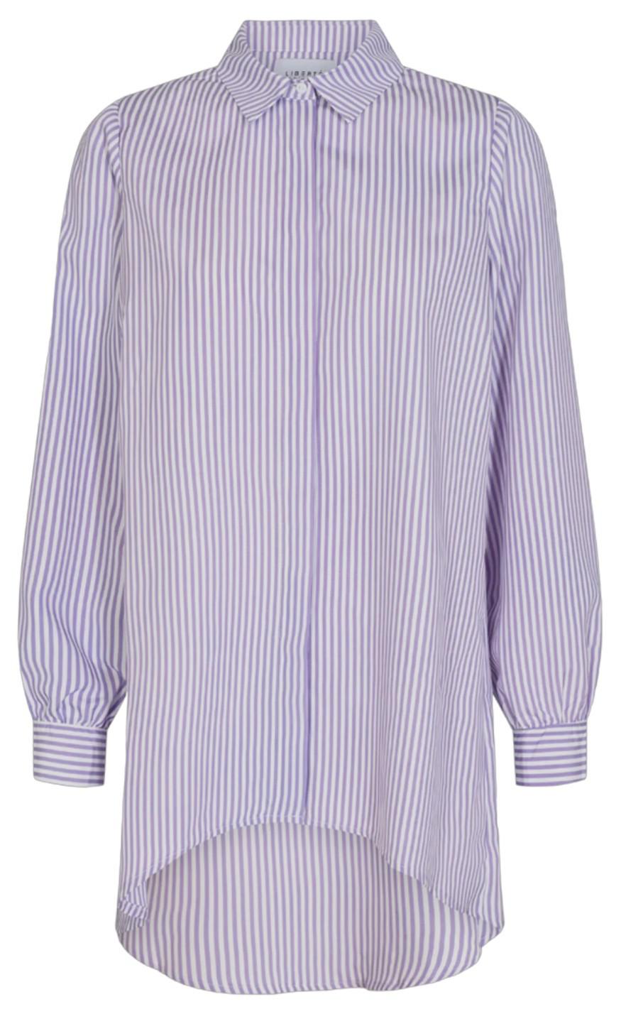 Liberte Skjorte - Ulrikke Long - Purple Stripe