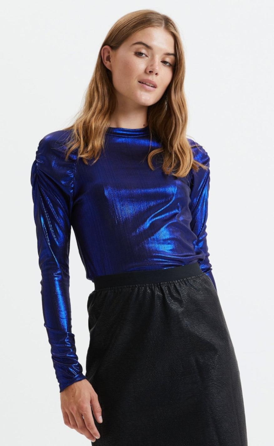 Lollys Laundry Bluse - Ellen - Blue