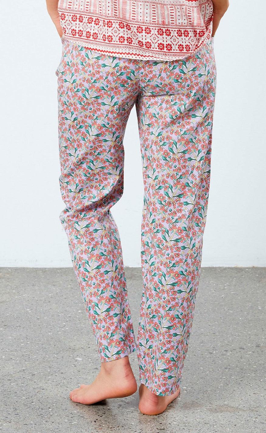 Lollys Laundry Bukser - Bill - Flower print rose