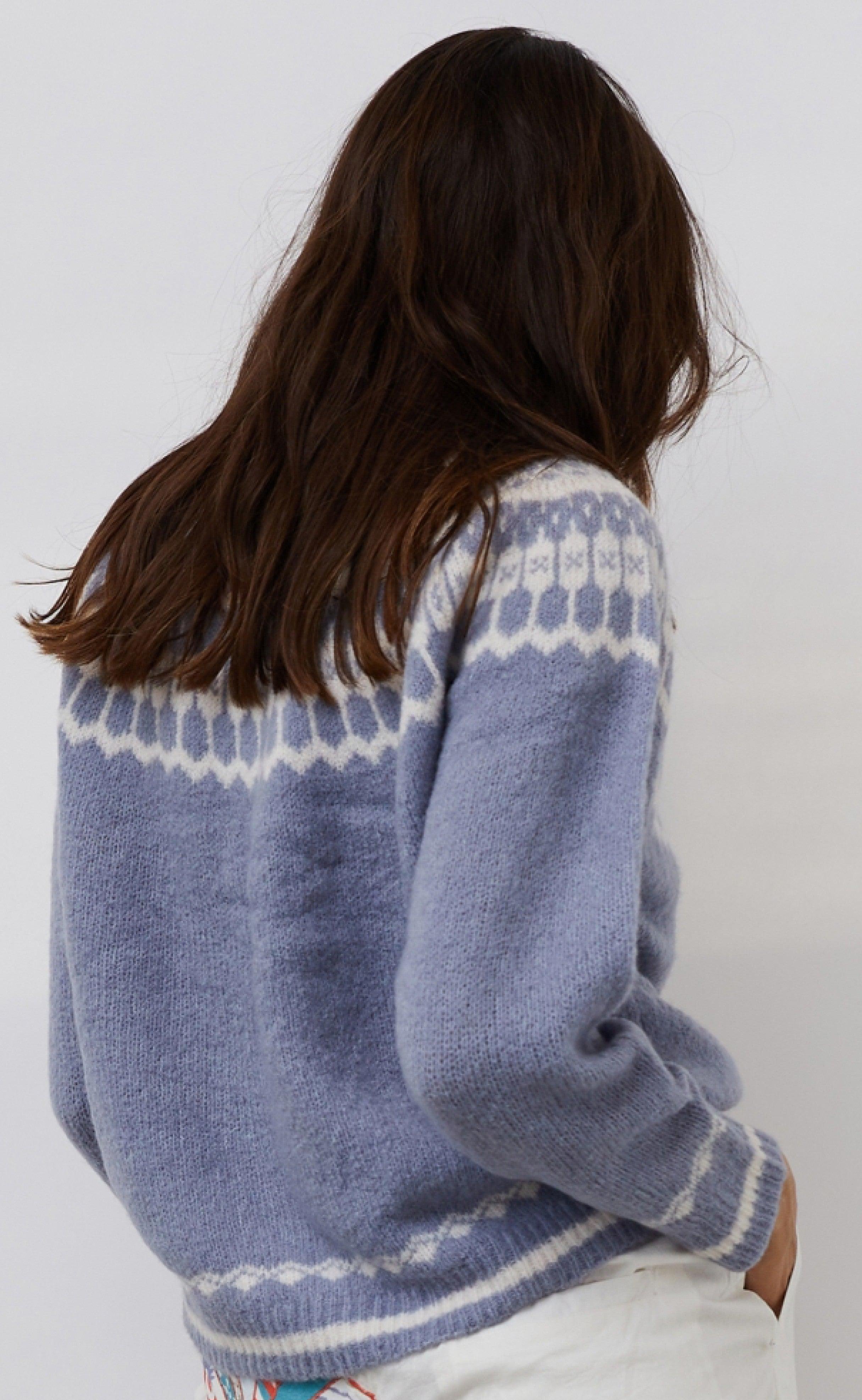 Lollys Laundry Cardigan - Nova - Dusty Blue