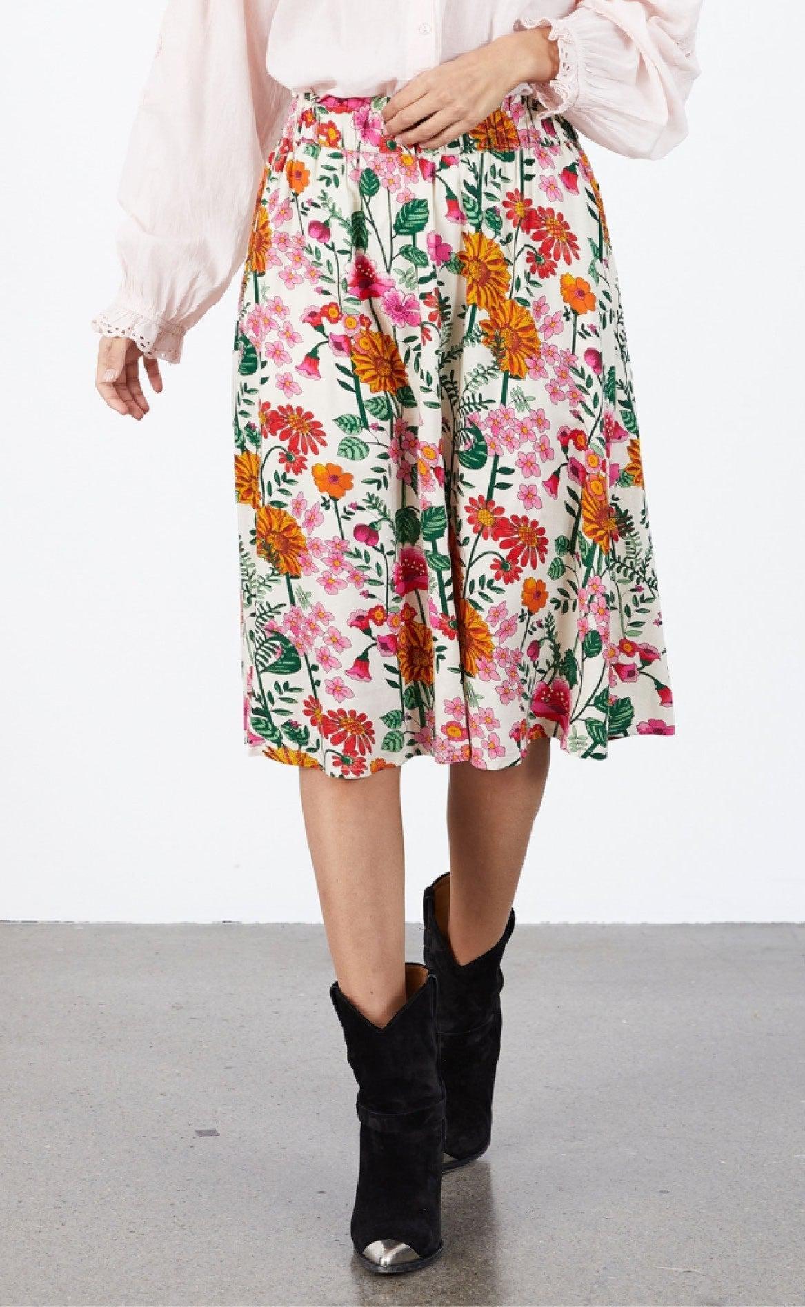 Lollys Laundry Nederdel - Ella - Flower Print