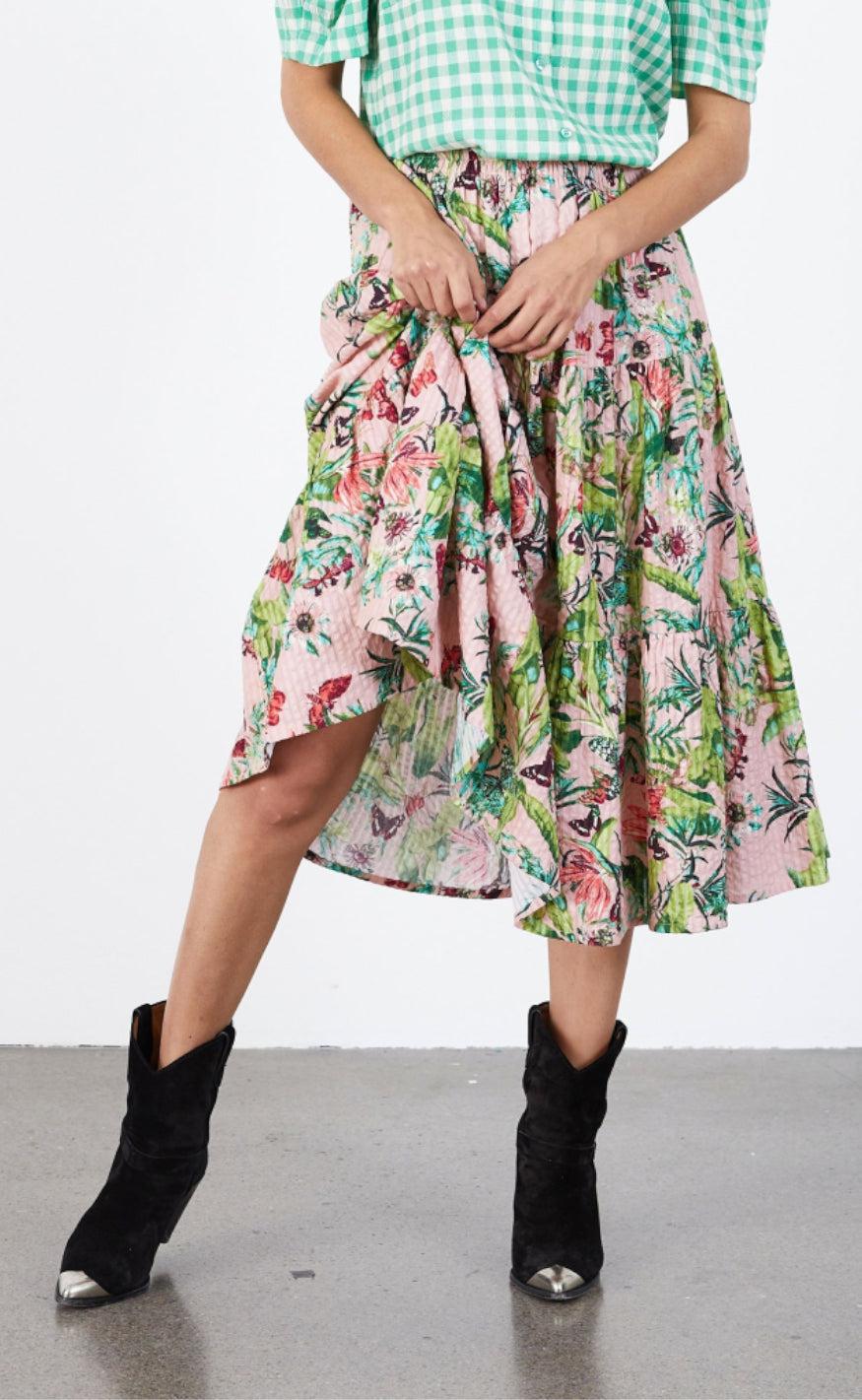 Lollys Laundry Nederdel - Morning - Flower Print