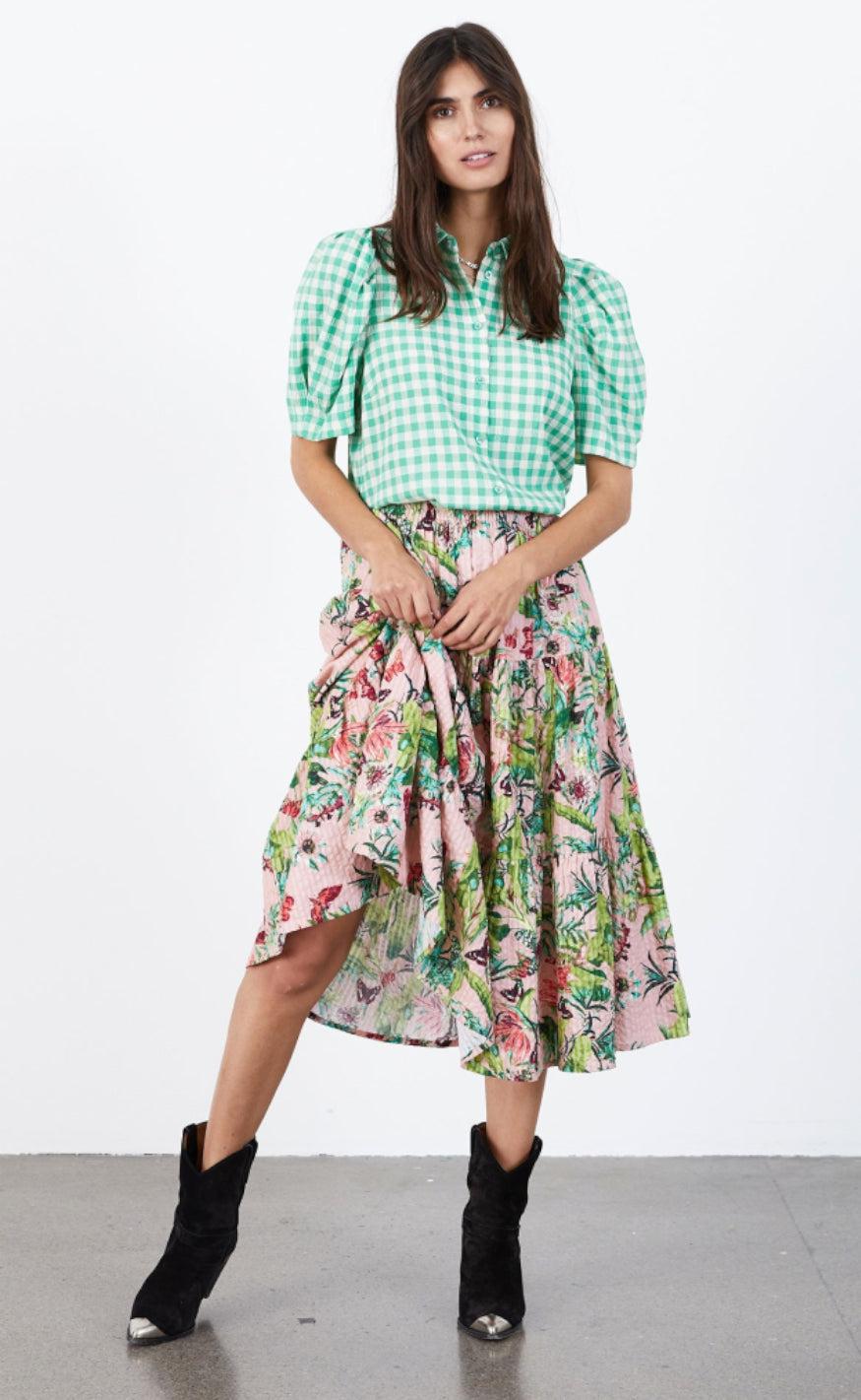Lollys Laundry Nederdel - Morning - Flower Print