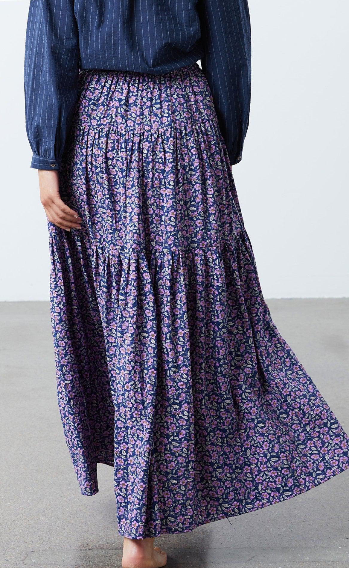 Lollys Laundry Nederdel - Sunset - Flower Print