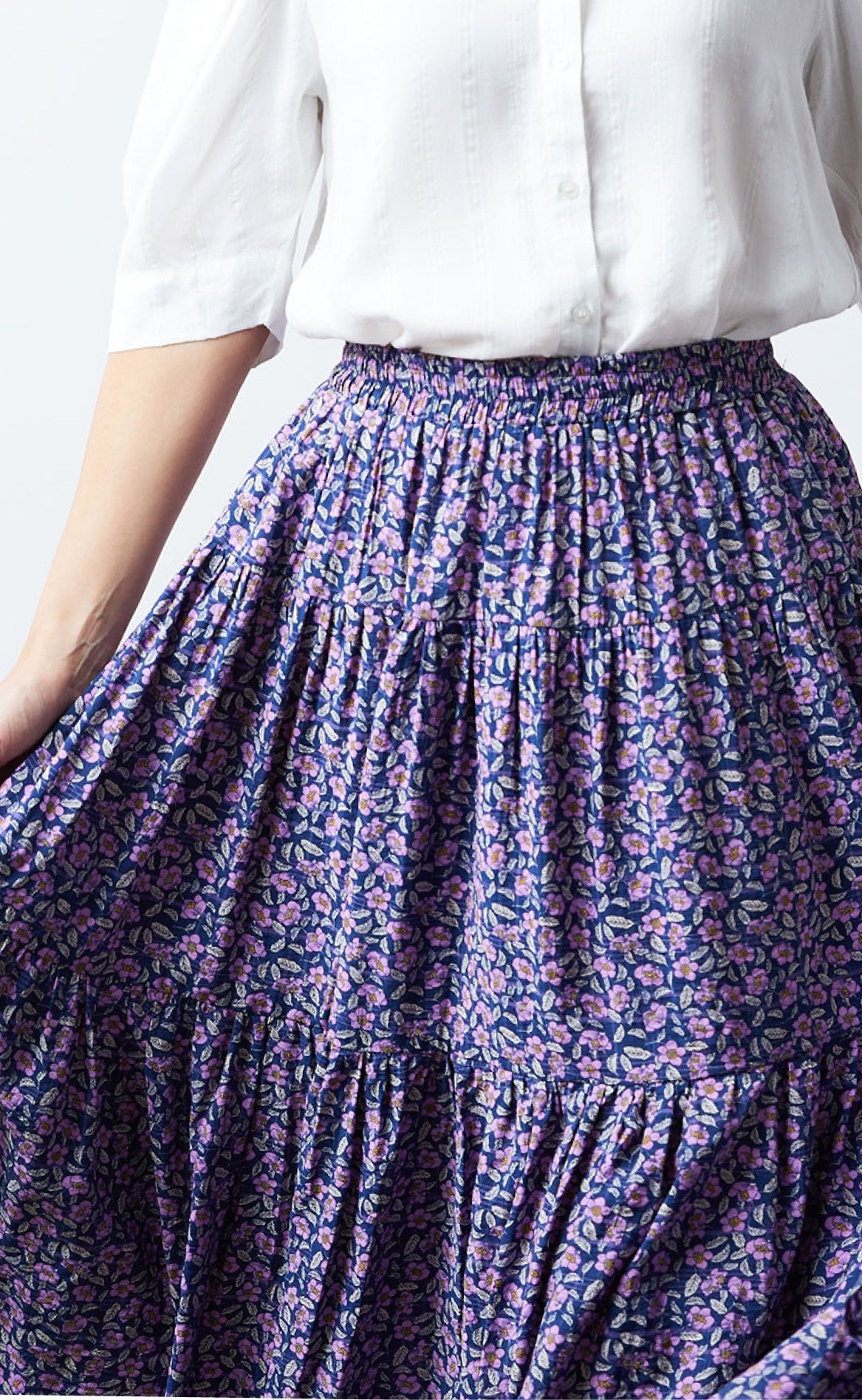 Lollys Laundry Nederdel - Sunset - Flower Print
