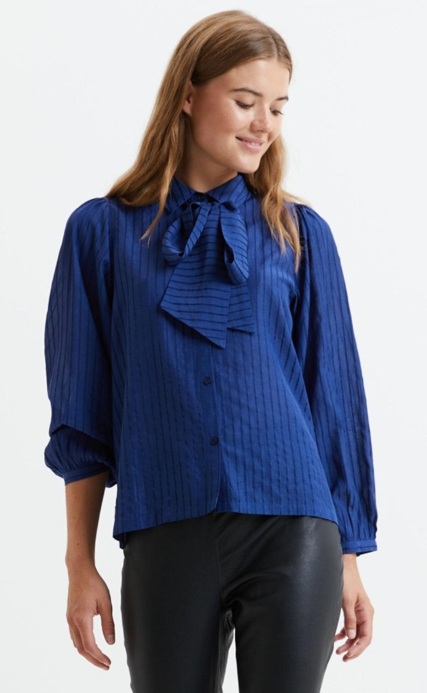 Lollys Laundry Skjorte - Ellie - Dark Blue