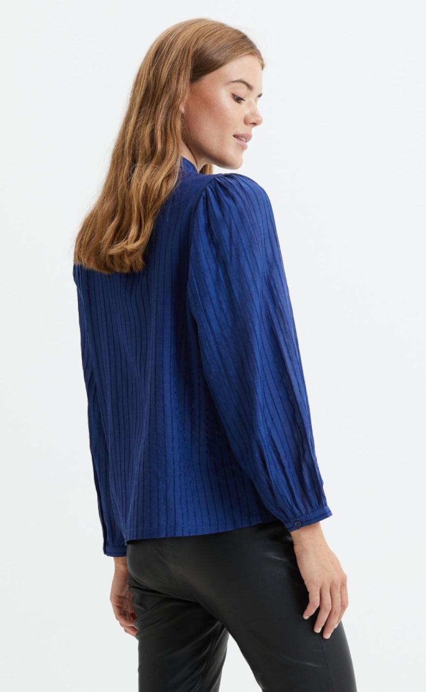 Lollys Laundry Skjorte - Ellie - Dark Blue