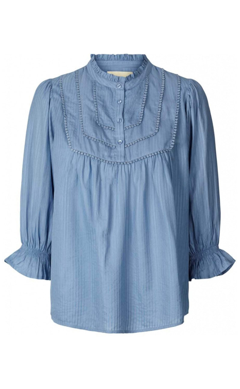 Lollys Laundry Skjorte - Huxi - Dusty Blue