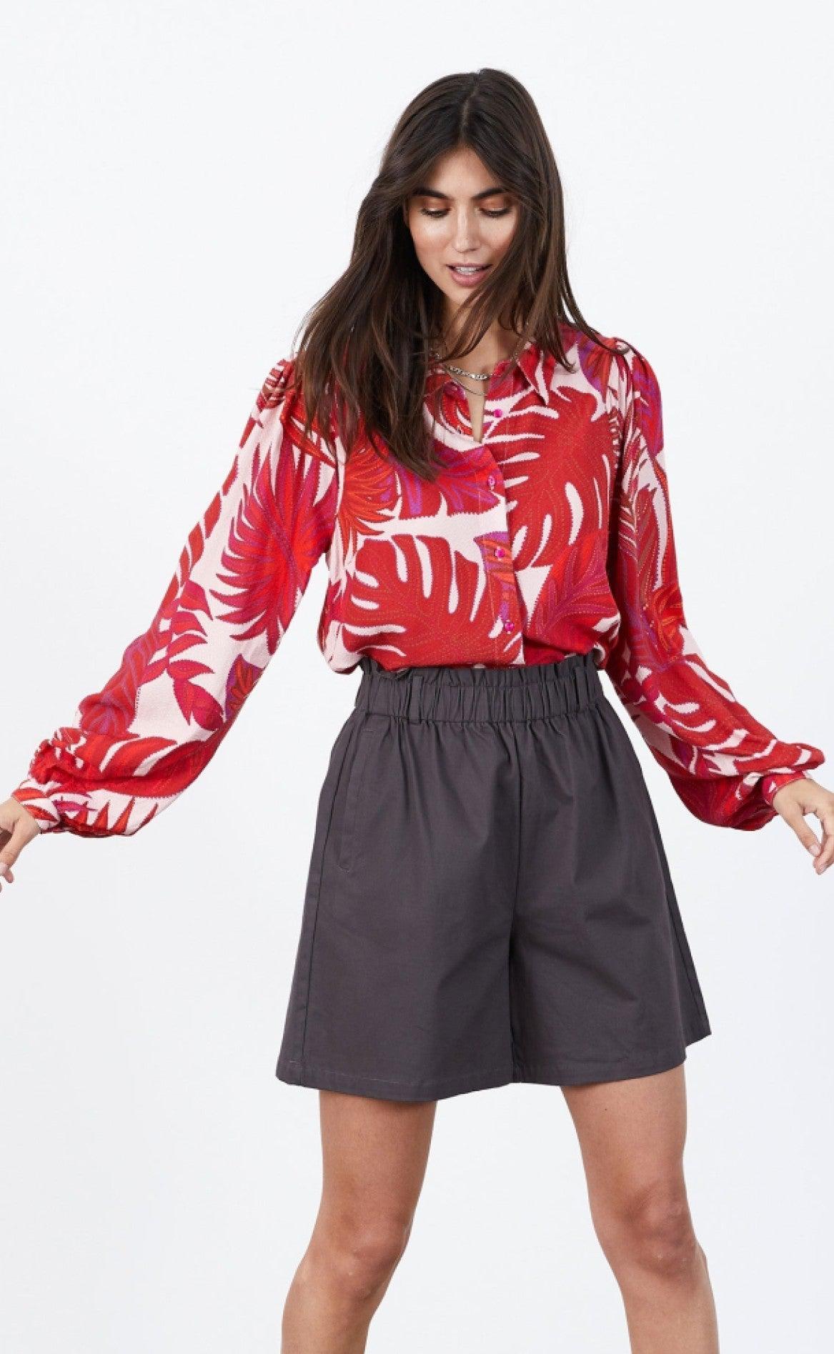 Lollys Laundry Skjorte - Twilight - 74 Flower Print