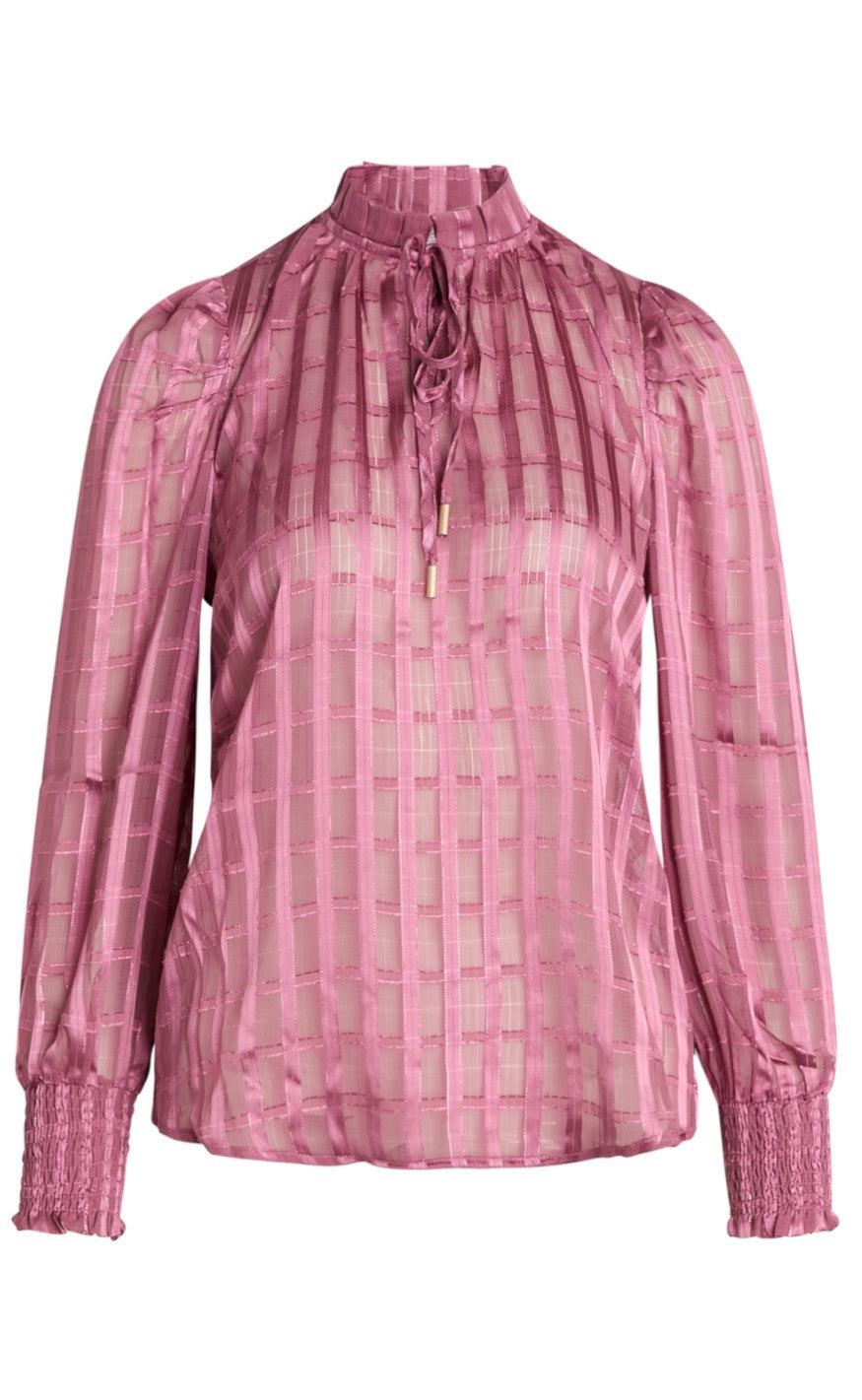 Love & Divine Bluse - Love490-6 - Pink Check