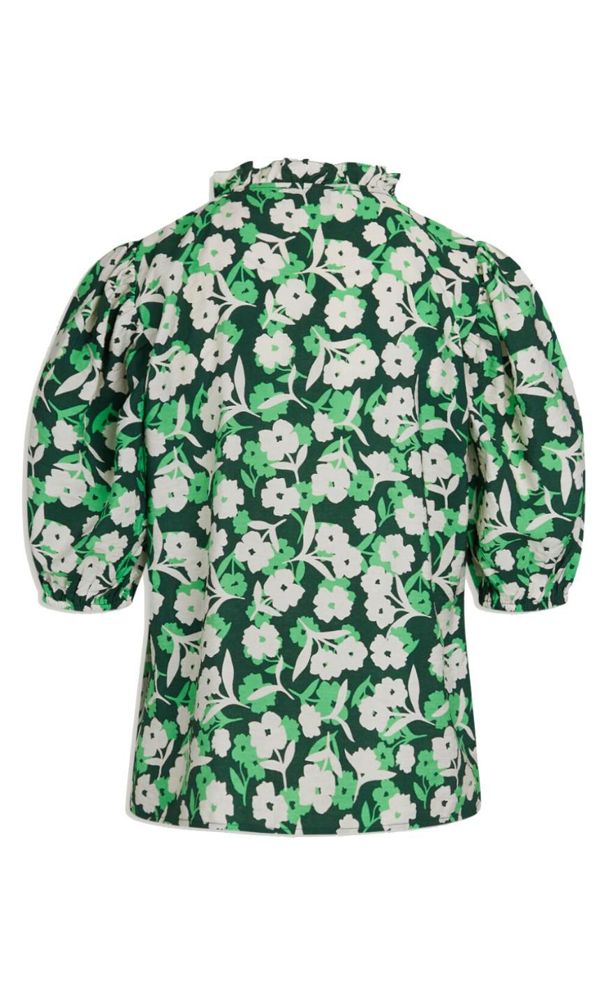 Love & Divine Bluse - Love628-5 - Green Flower