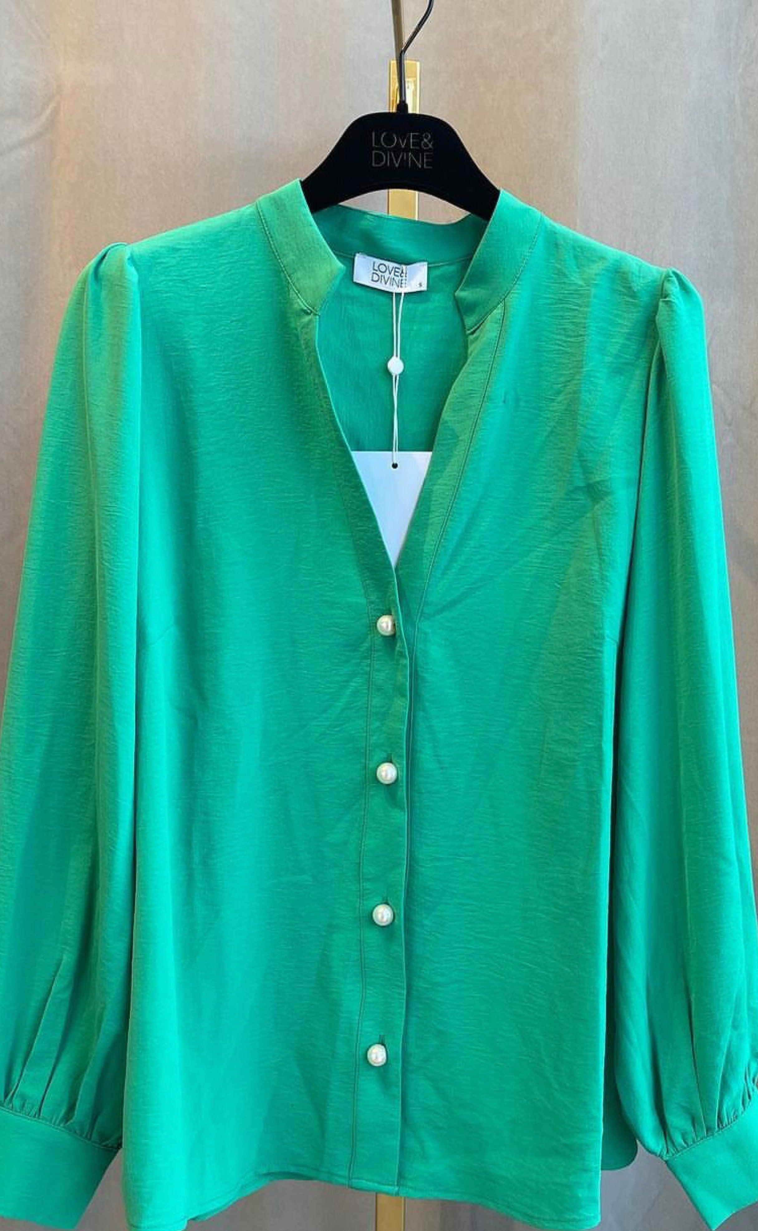 Love & Divine Bluse - Love661-1 - Jade Green