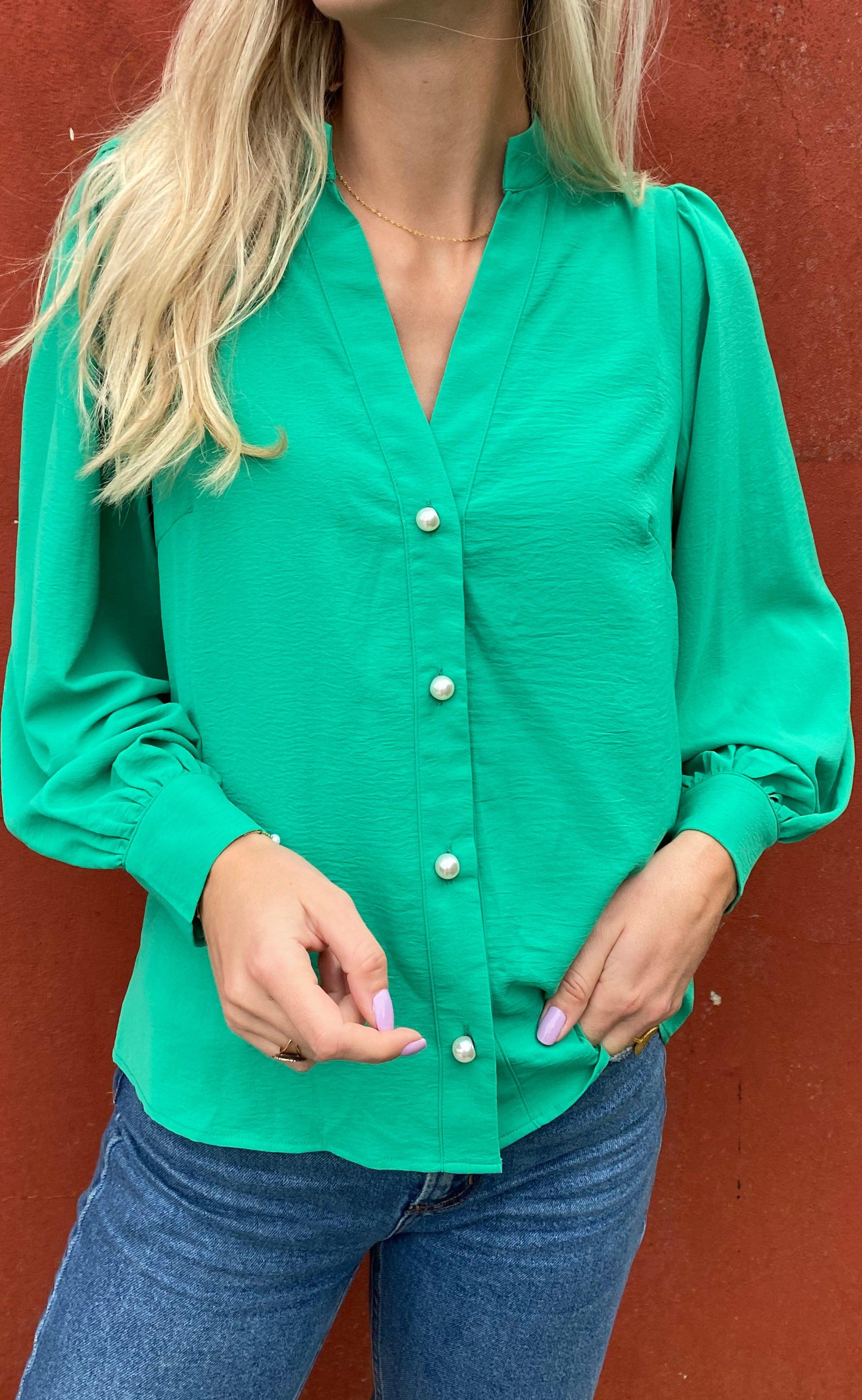 Love & Divine Bluse - Love661-1 - Jade Green