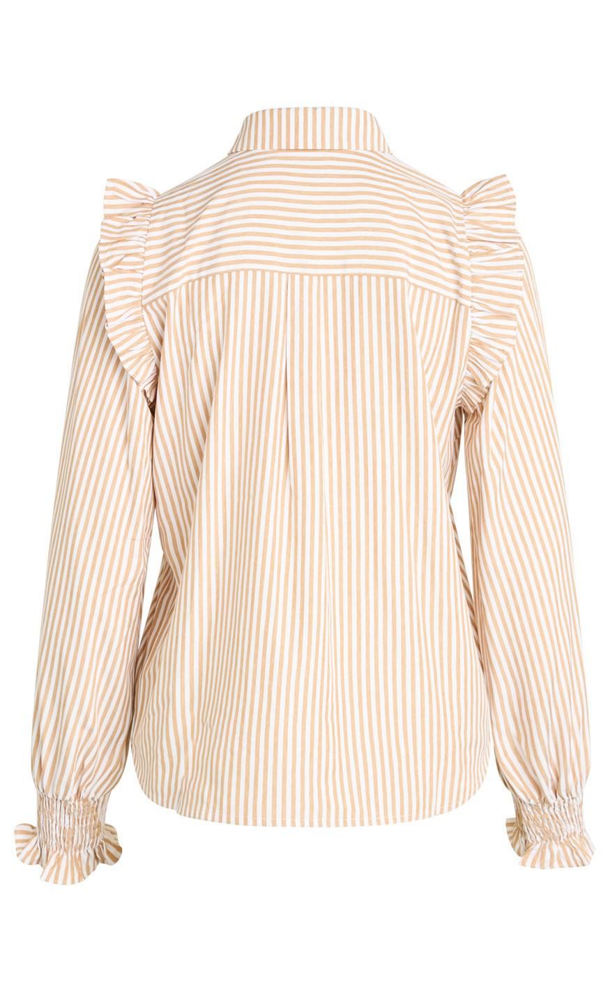 Love & Divine Bluse - Love687 - Camel / White