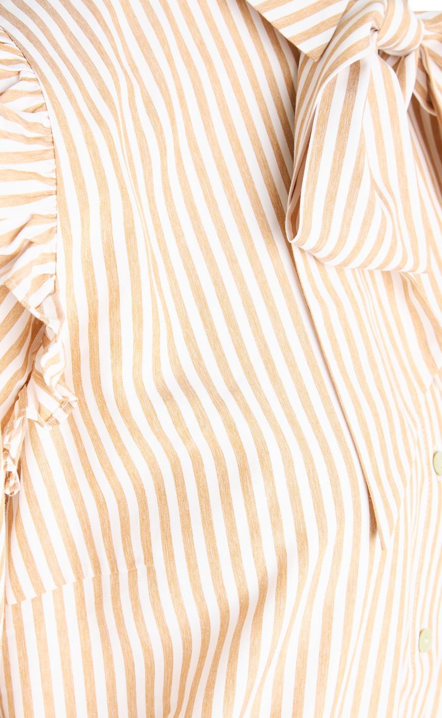 Love & Divine Bluse - Love687 - Camel / White