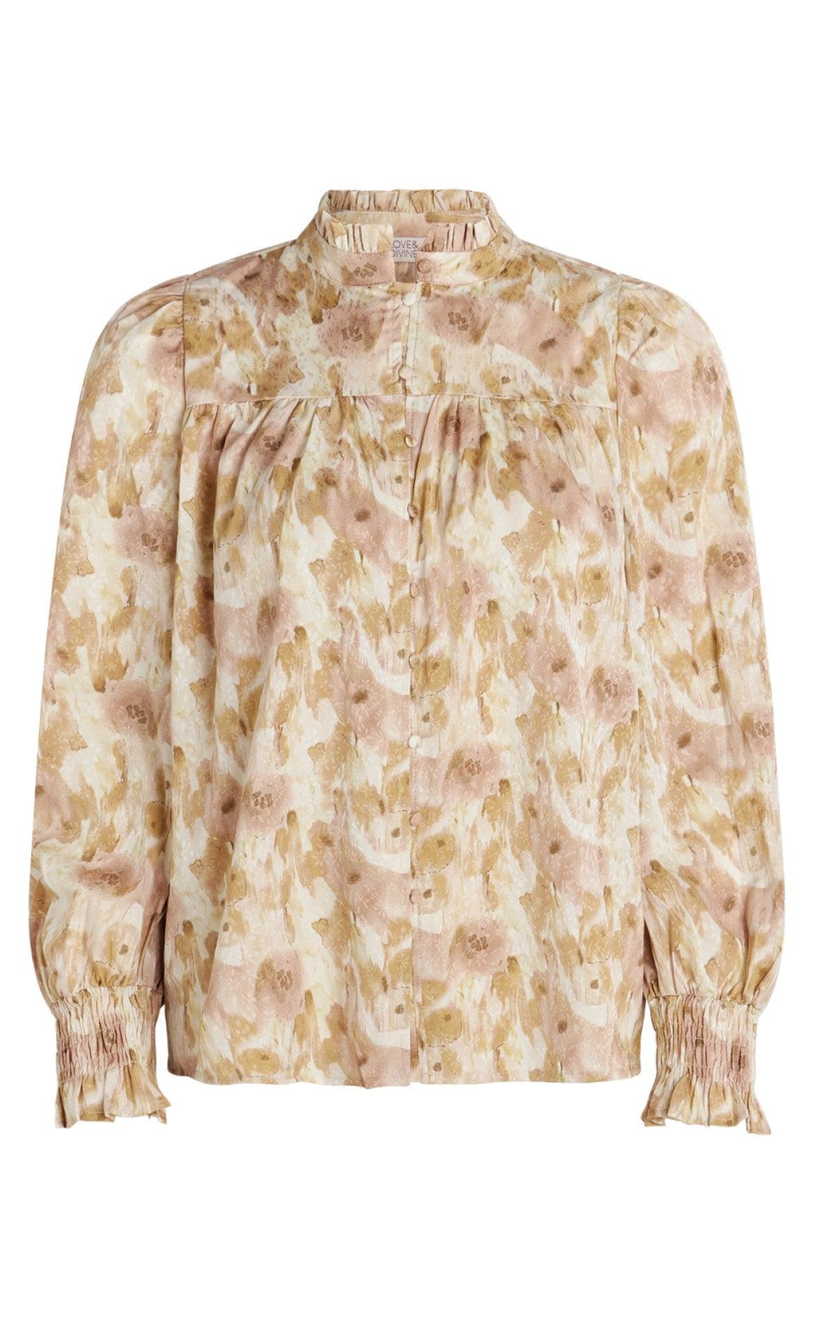 Love & Divine Bluse - Love724 - Powder Flower