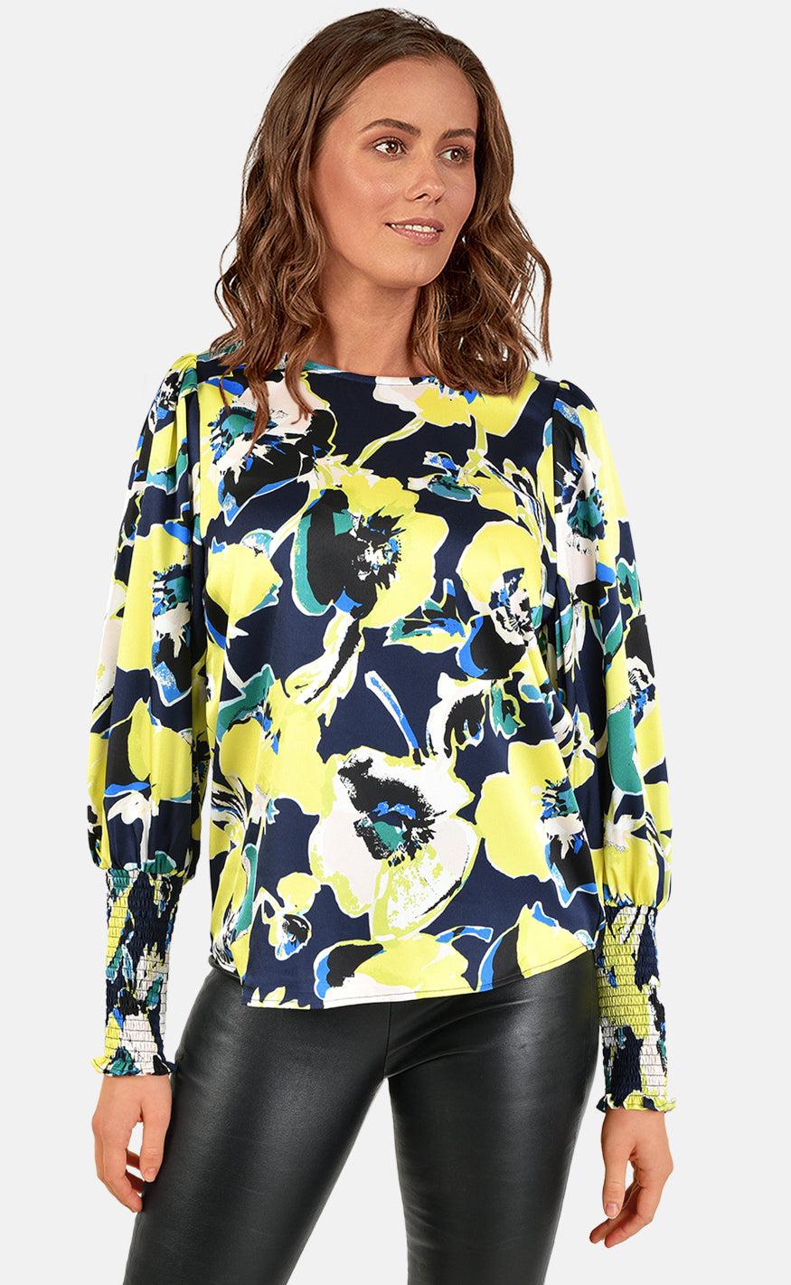 Love & Divine Bluse - Love738-11 - Lime Flower