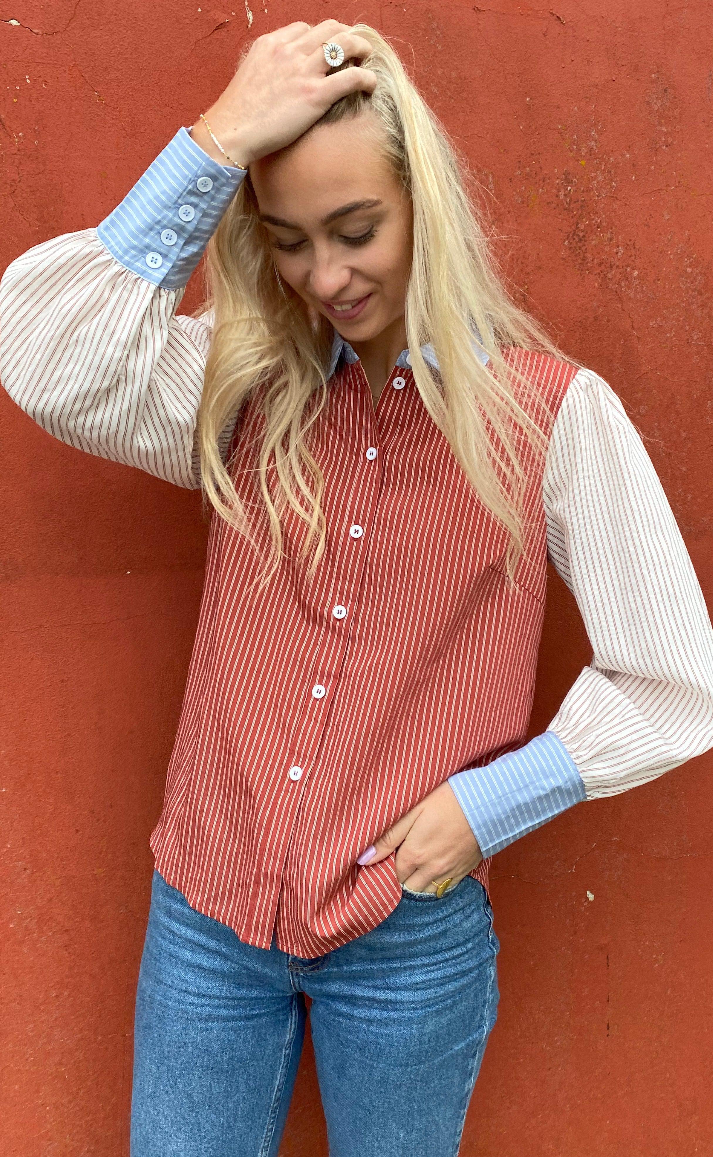 Love & Divine Bluse - Love741 - Stripe Mix