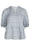 Love & Divine Bluse - Love824 - Sky Blue Graphic