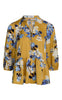 Love & Divine Bluse - Love916-1 - Golden/Blue Flower