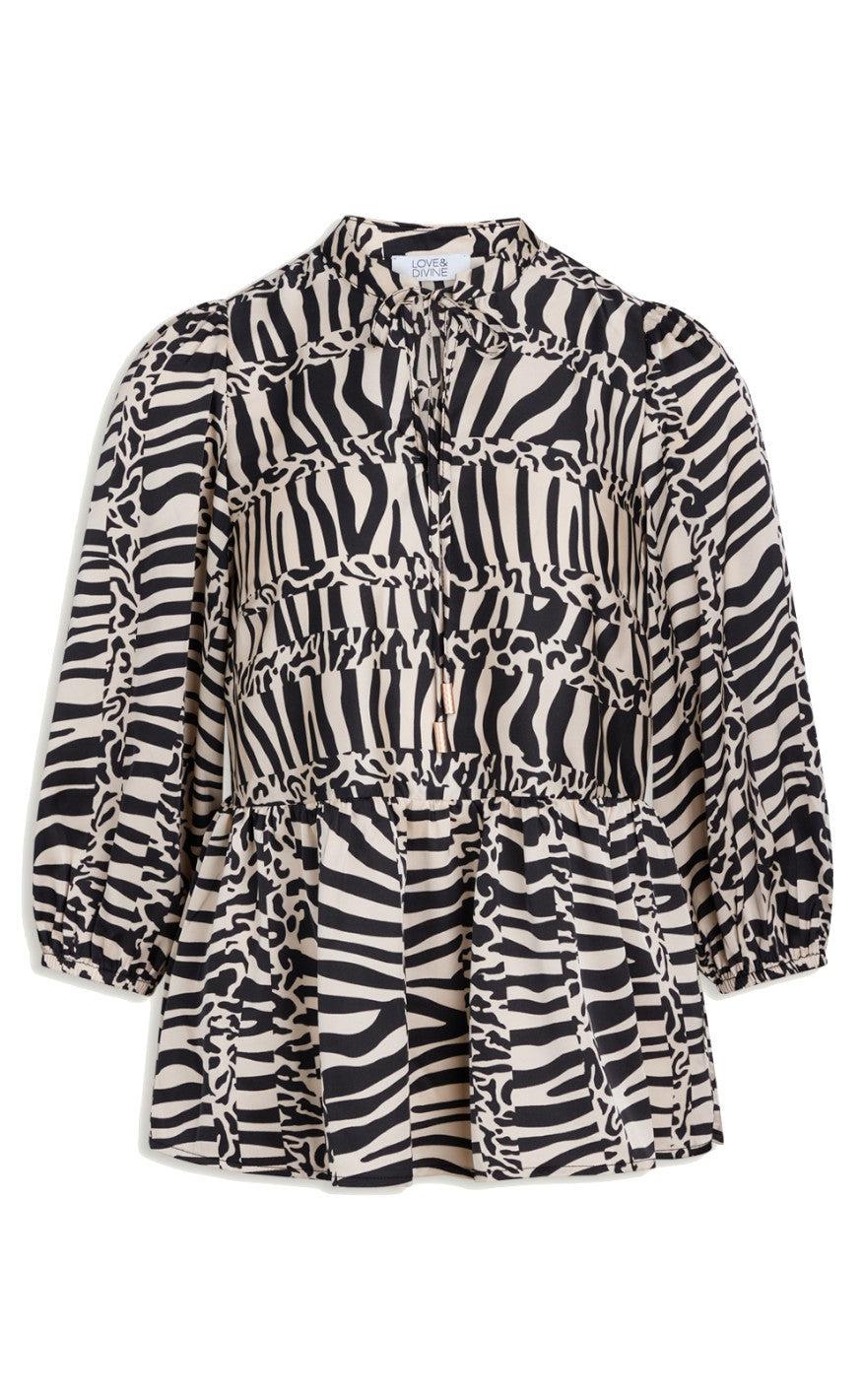 Love & Divine Bluse - Love916 - Graphic Zebra