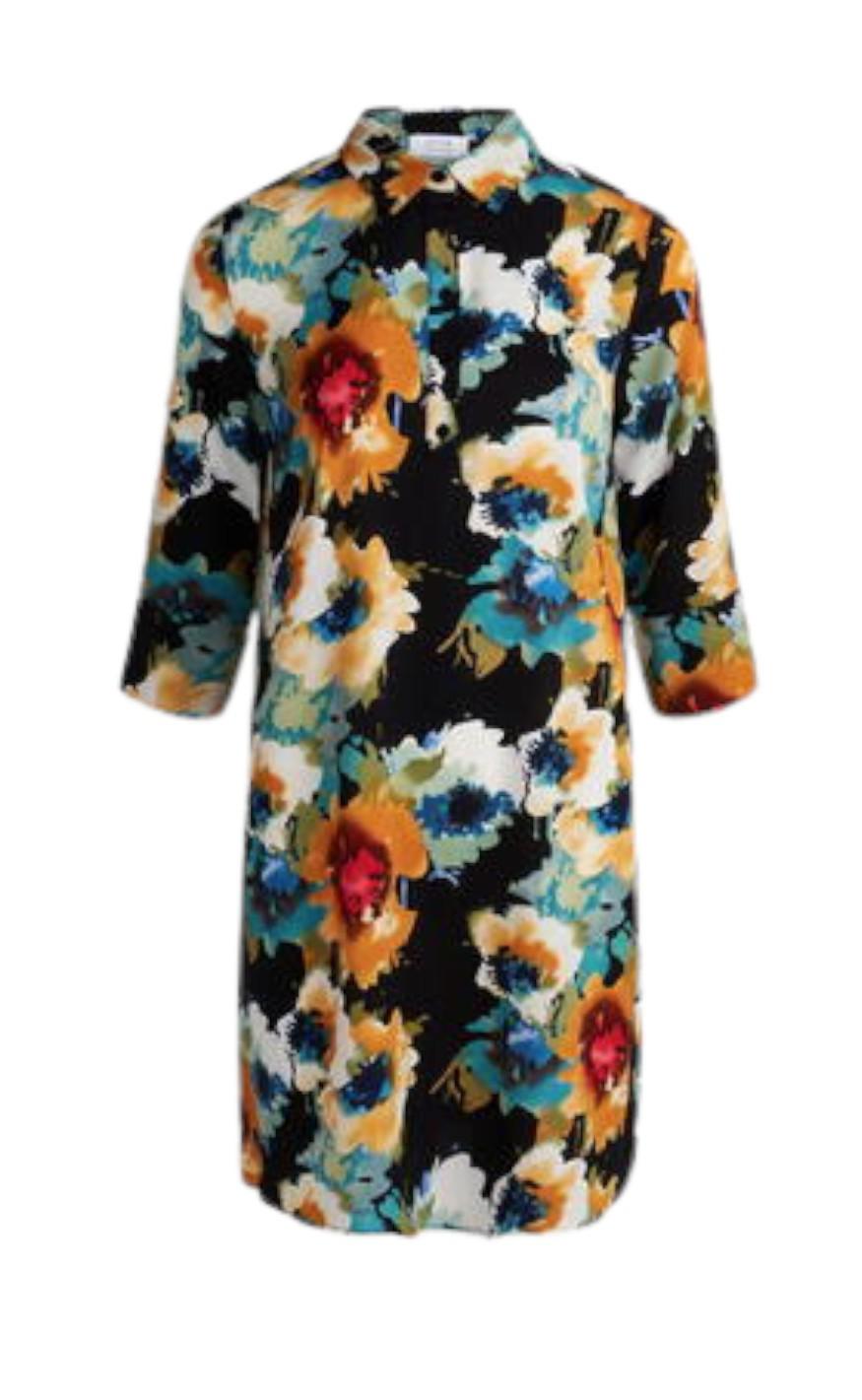Love & Divine Kjole - Love441-22 - Black Flower