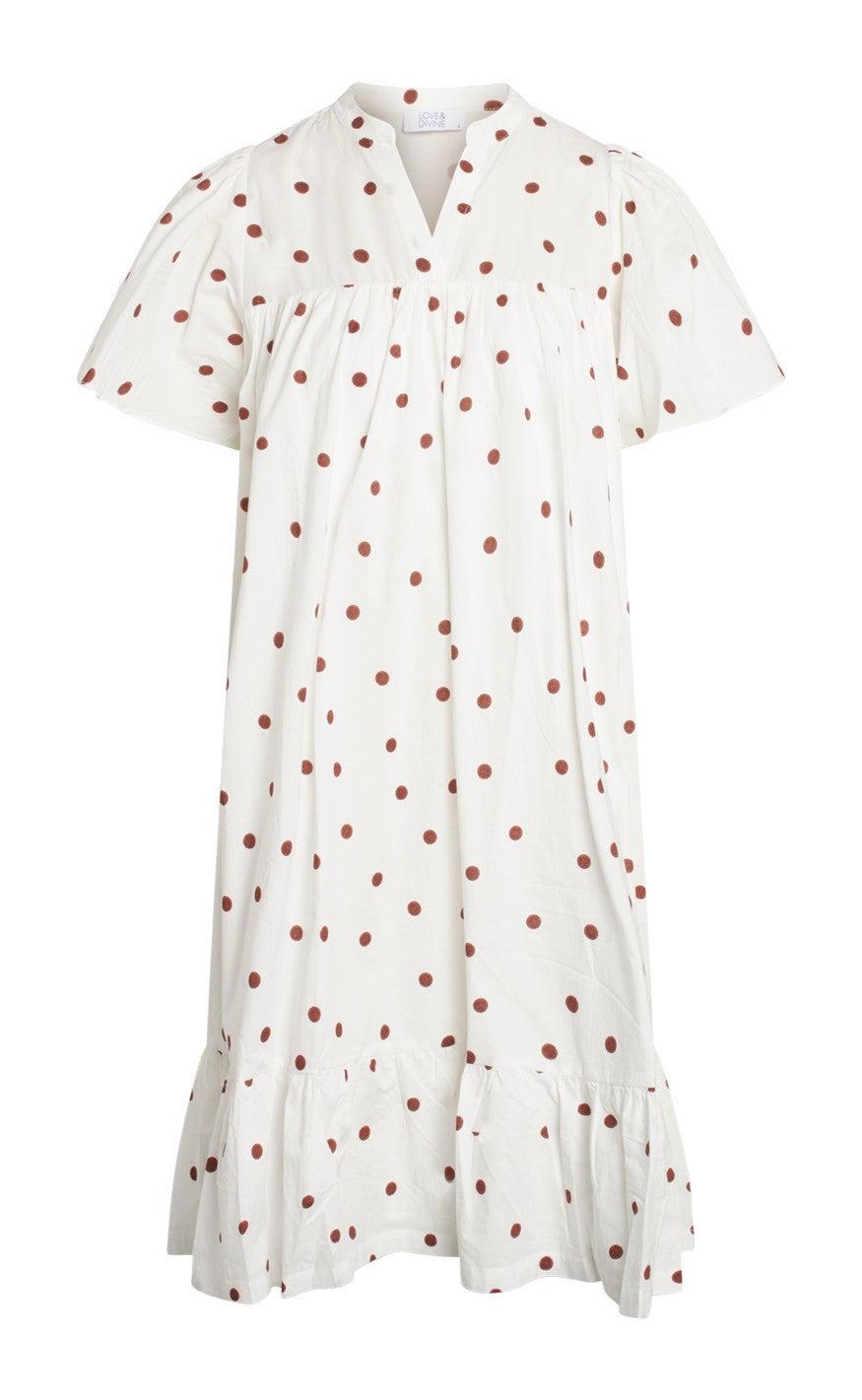 Love & Divine Kjole - Love484-1 - White/Brown