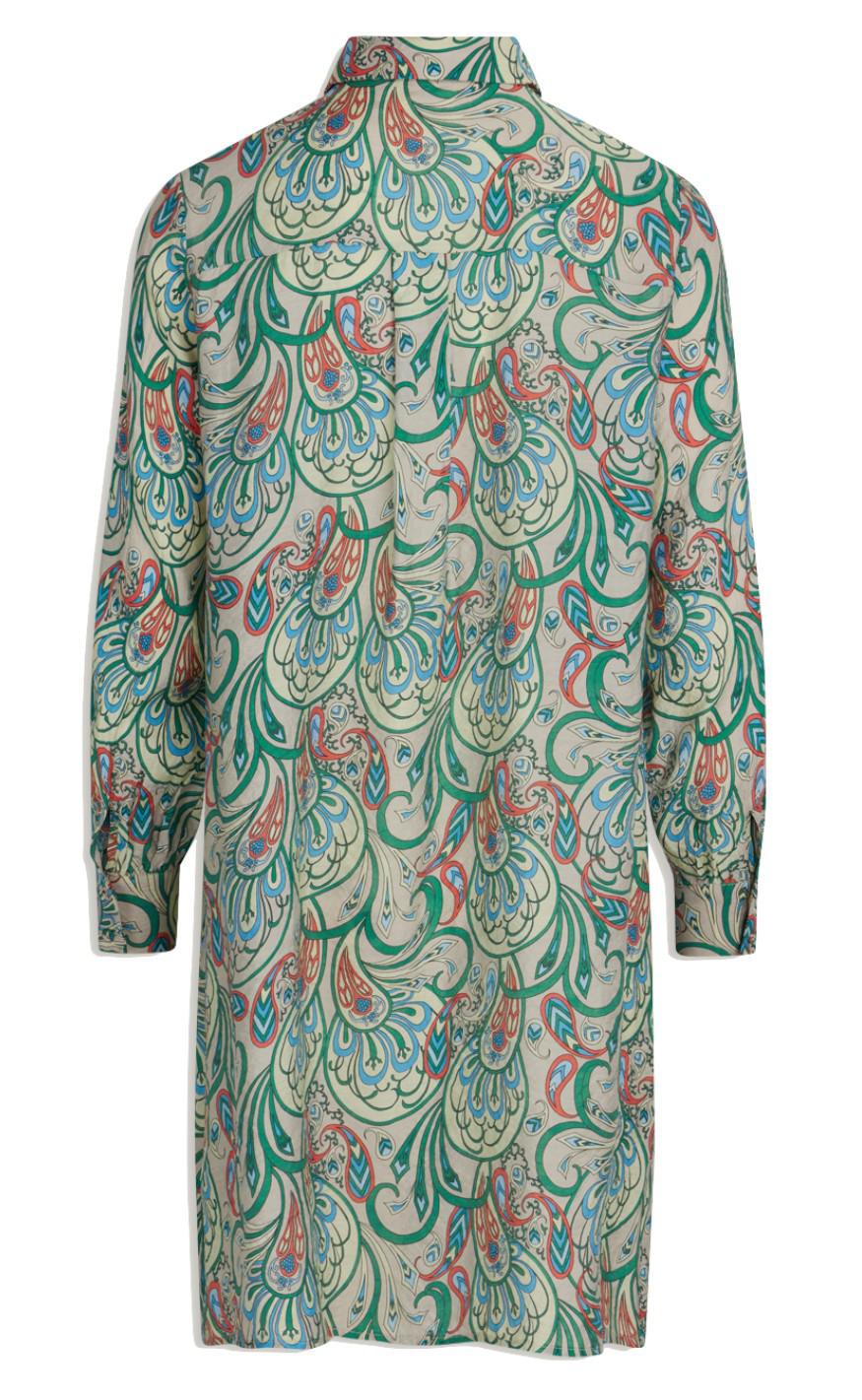 Love & Divine Kjole - Love578-4 - Green Paisley