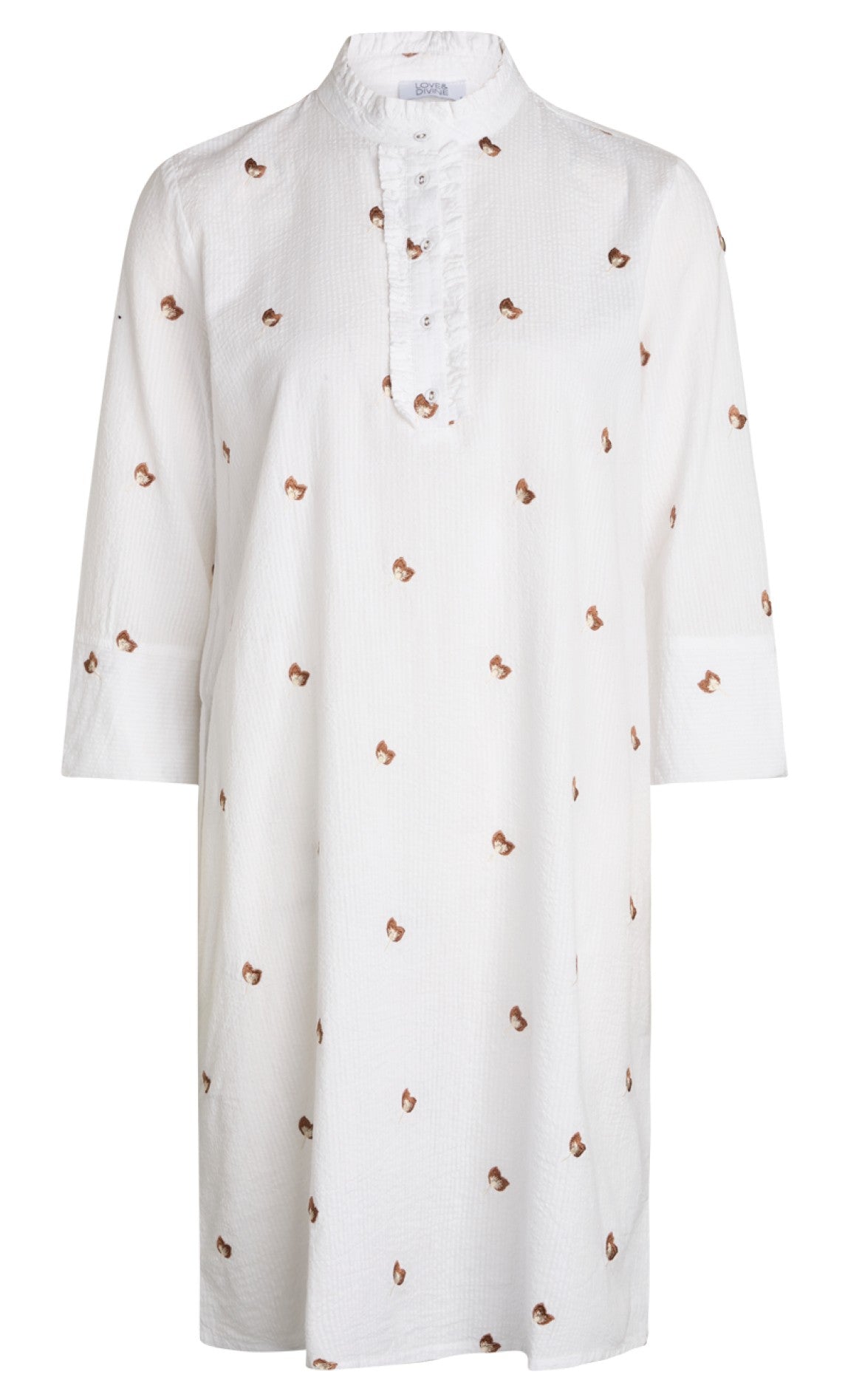 Love & Divine Kjole - Love622-3 - White/Brown