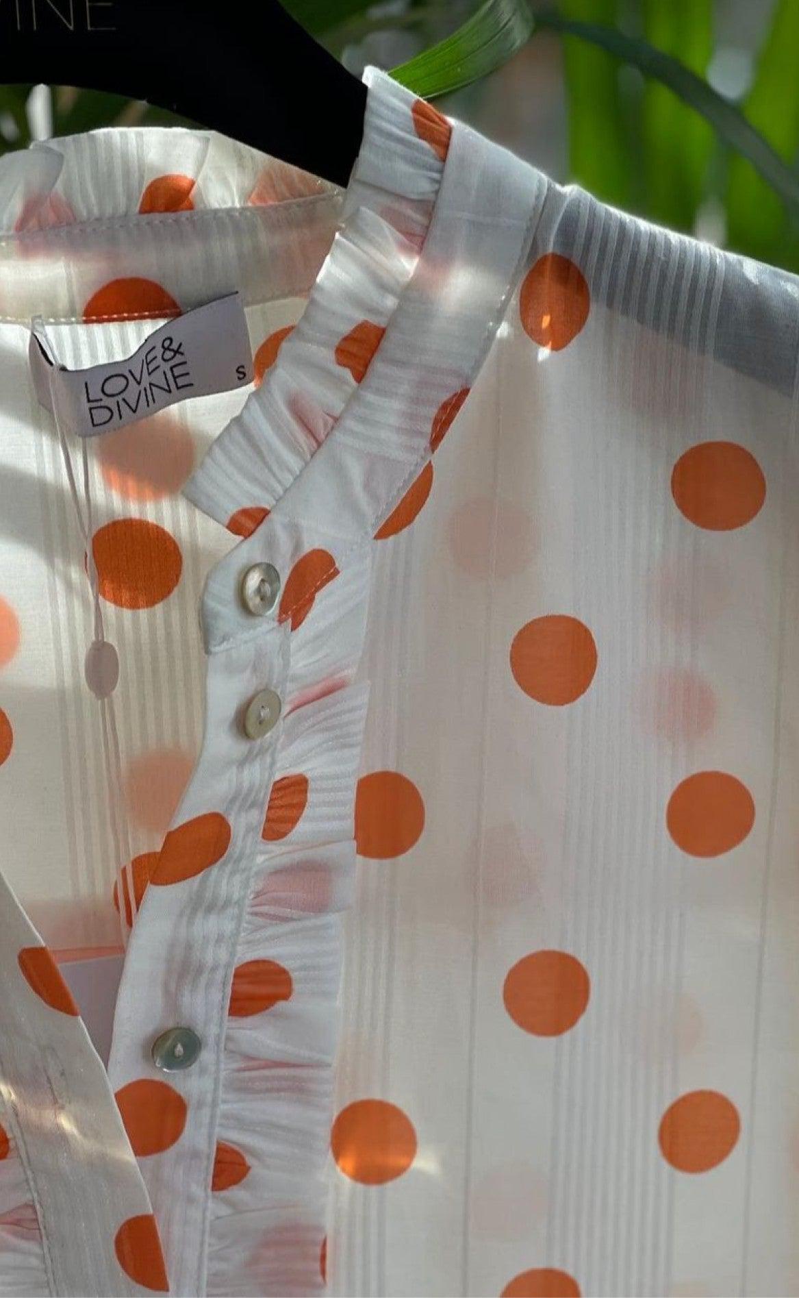 Love & Divine Kjole - Love622-8 - Orange Dot