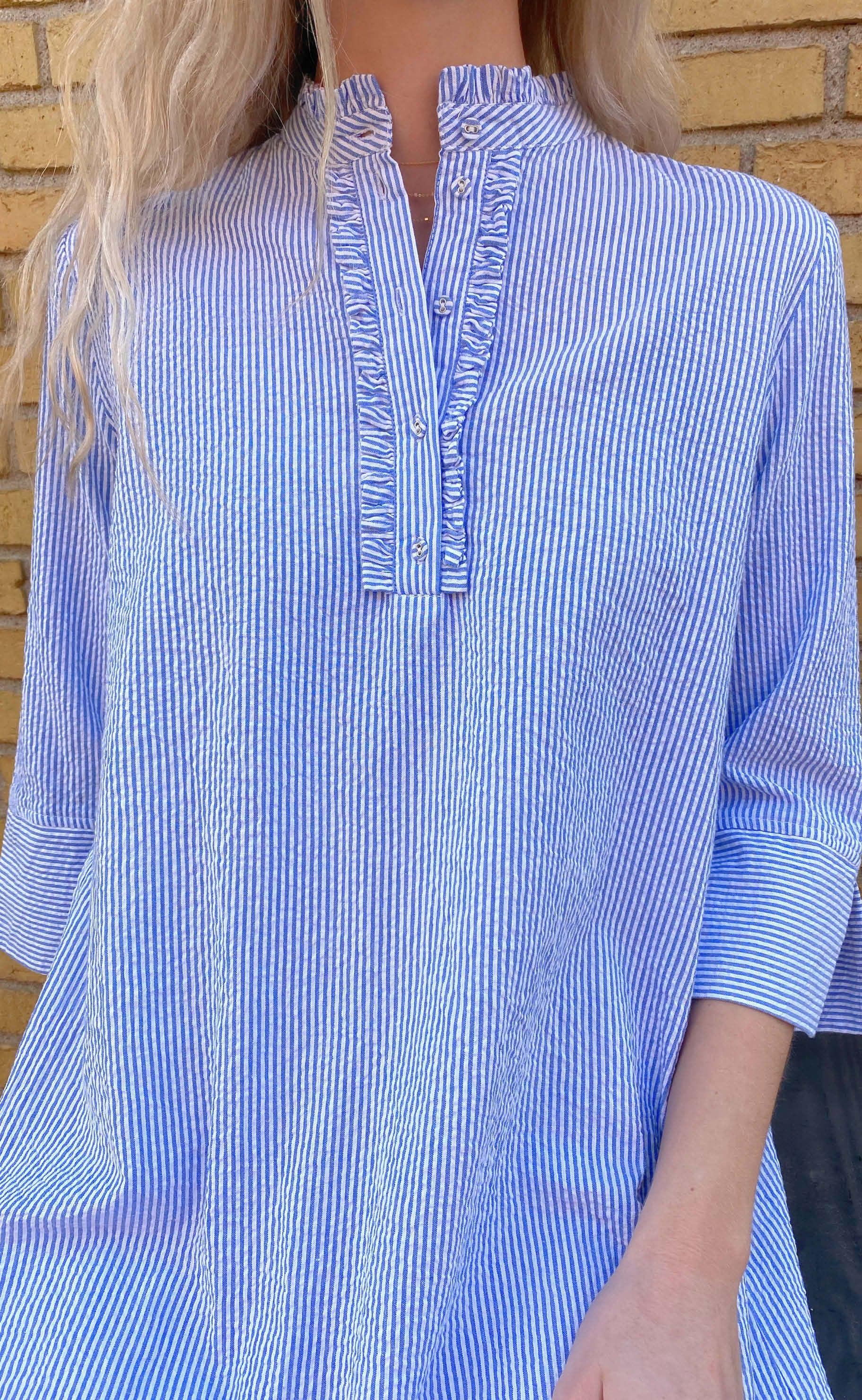 Love & Divine Kjole - Love622 - Blue/White