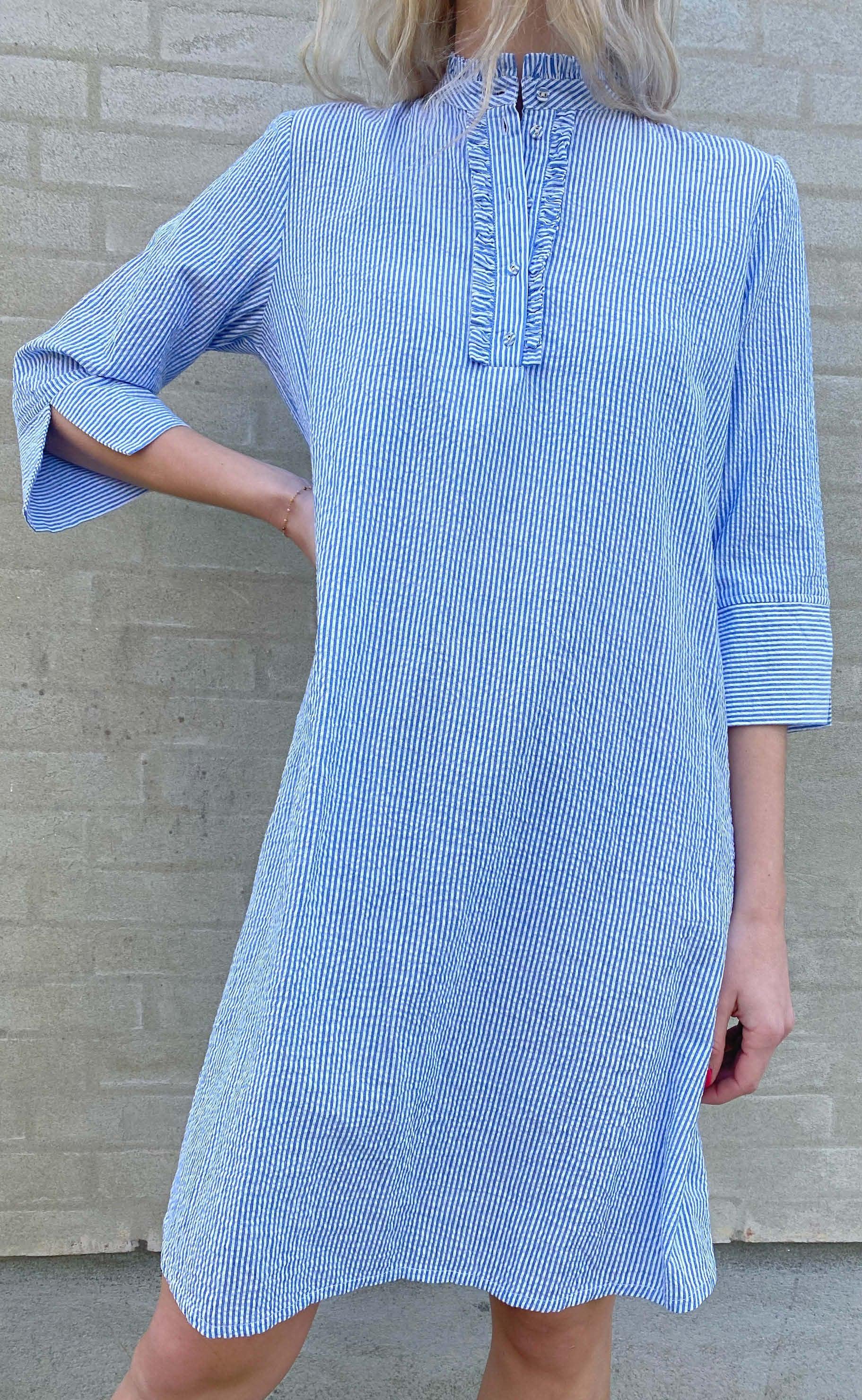Love & Divine Kjole - Love622 - Blue/White