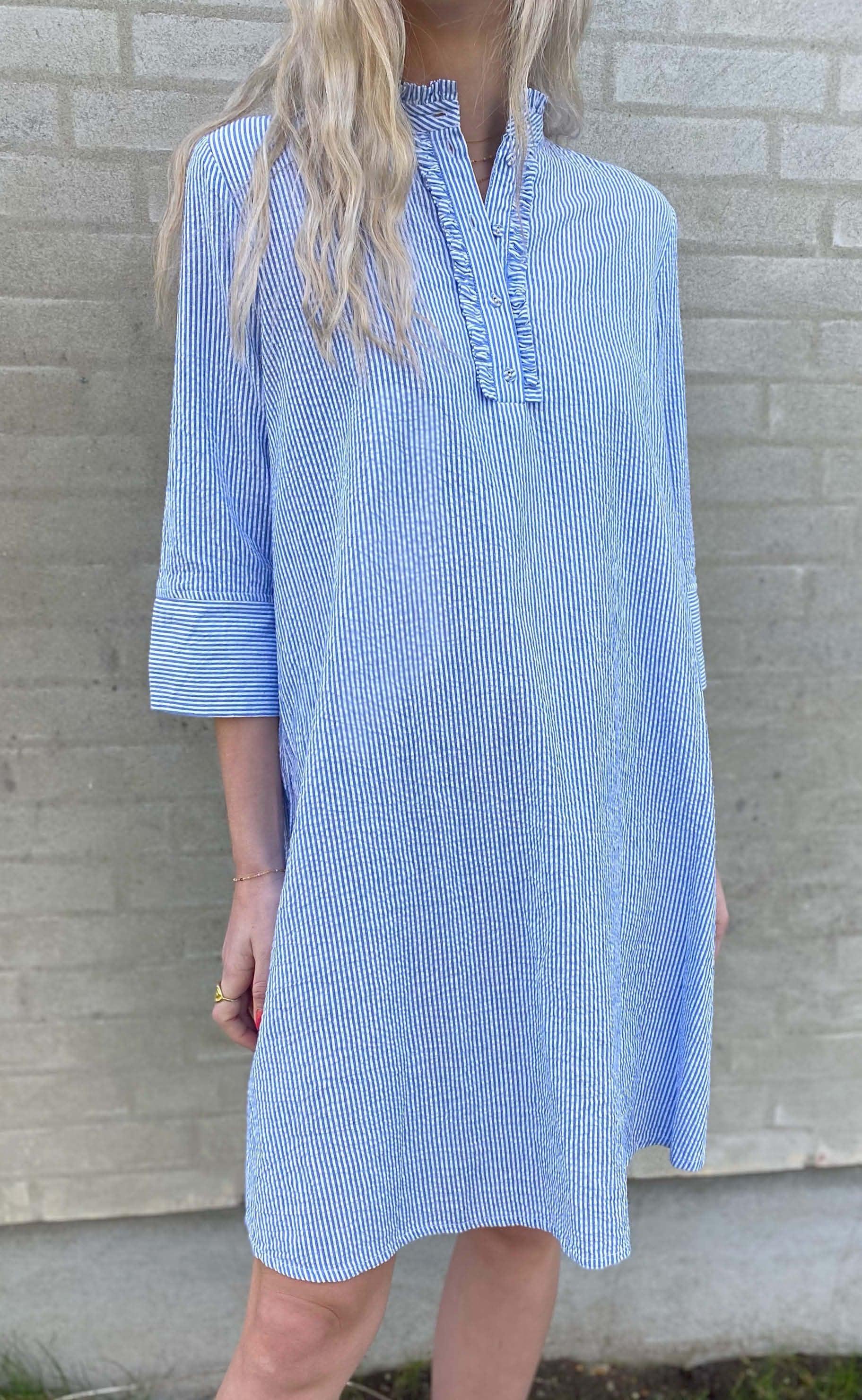 Love & Divine Kjole - Love622 - Blue/White