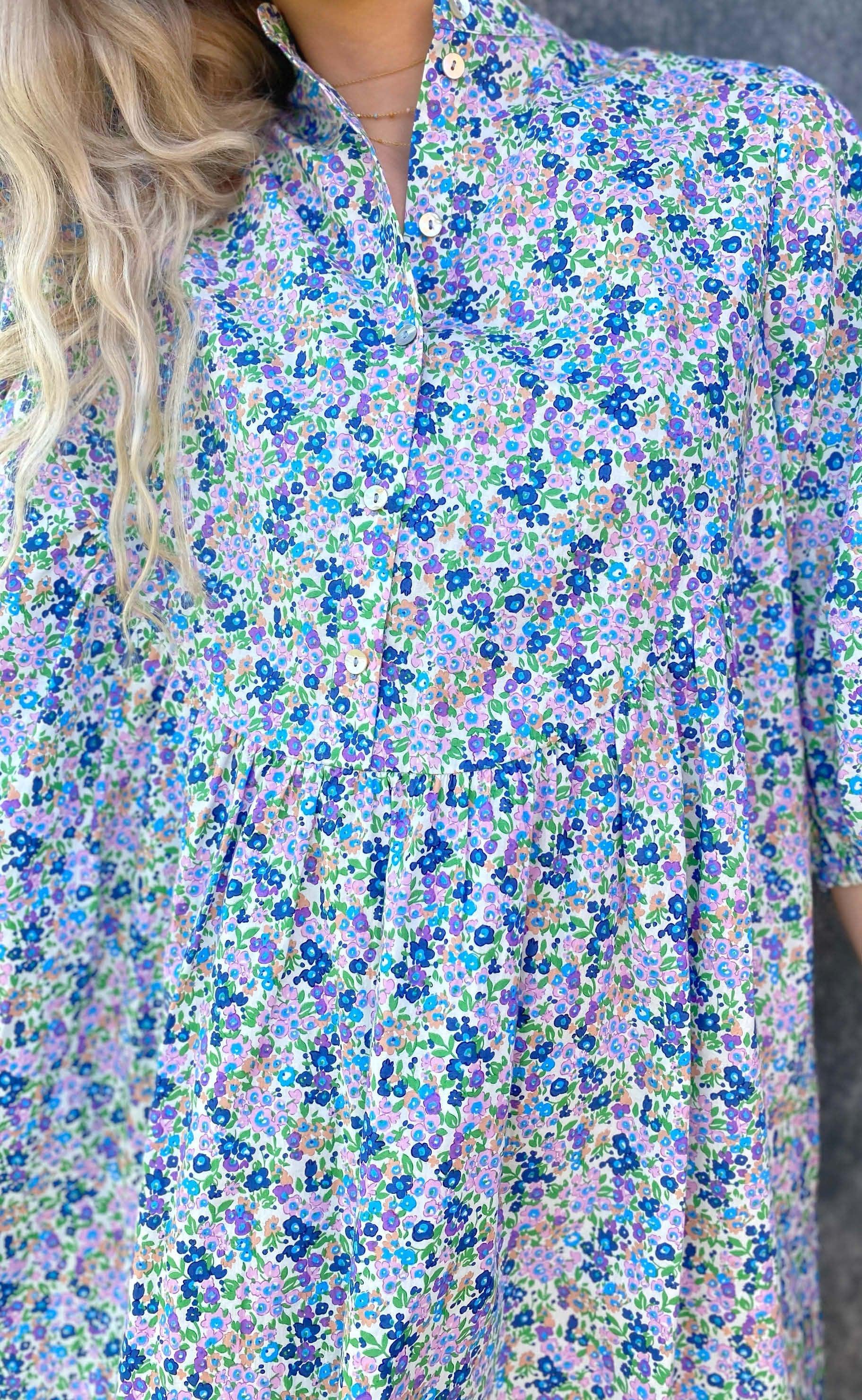 Love & Divine Kjole - Love623 - Multi Flower