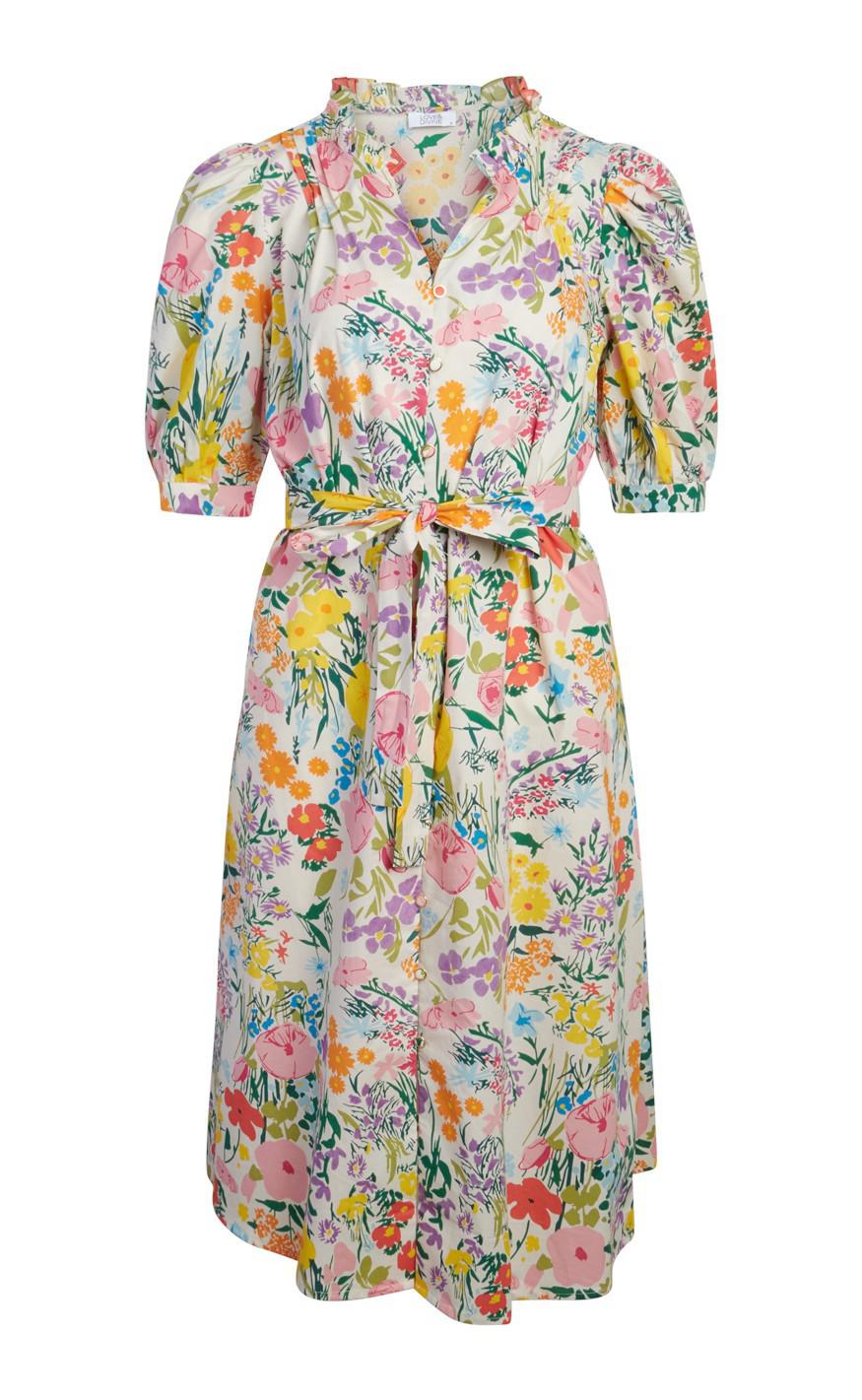 Love & Divine Kjole - Love627-4 - Multi Flower