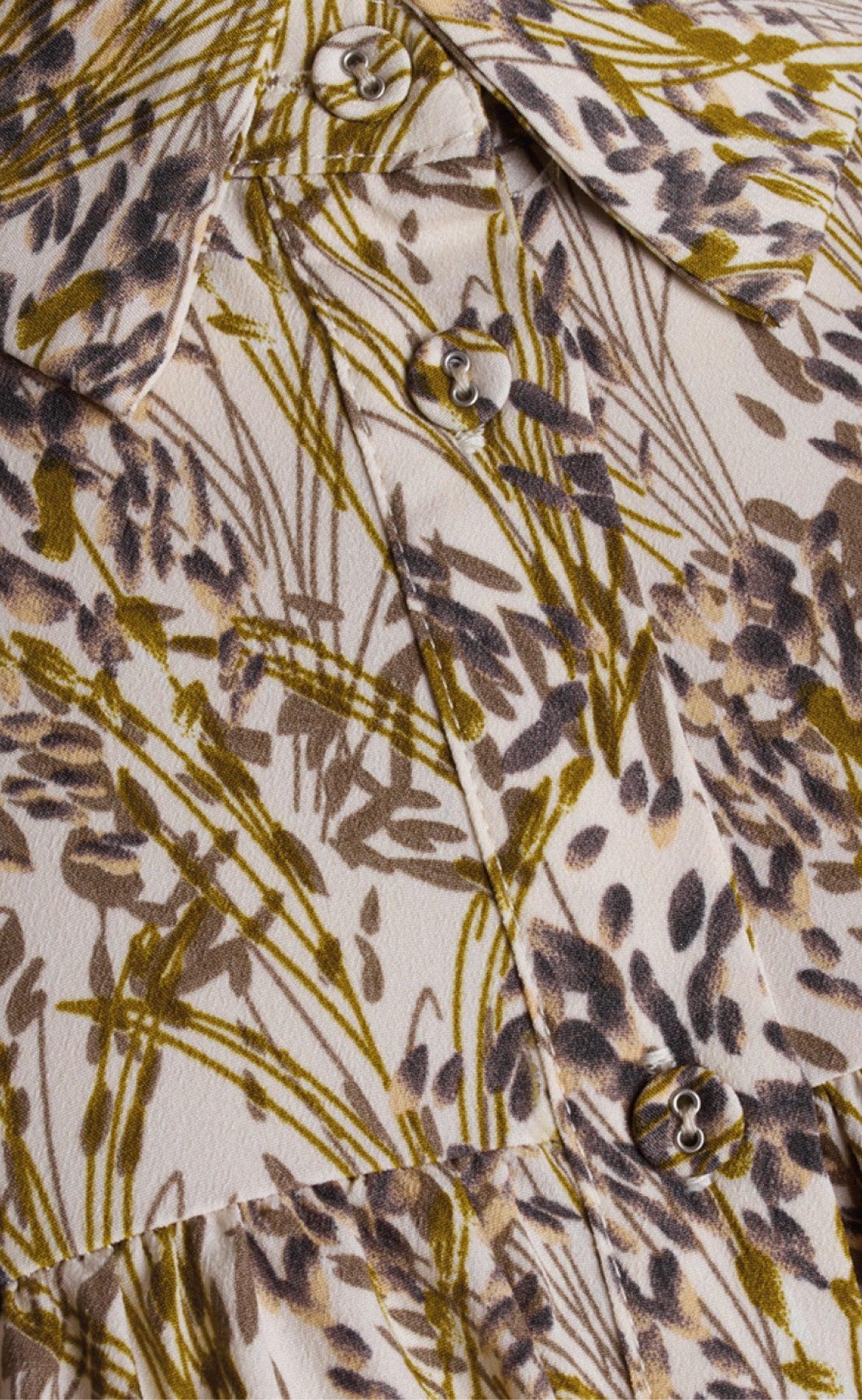 Love & Divine Kjole - Love650-1 - Leaf Print