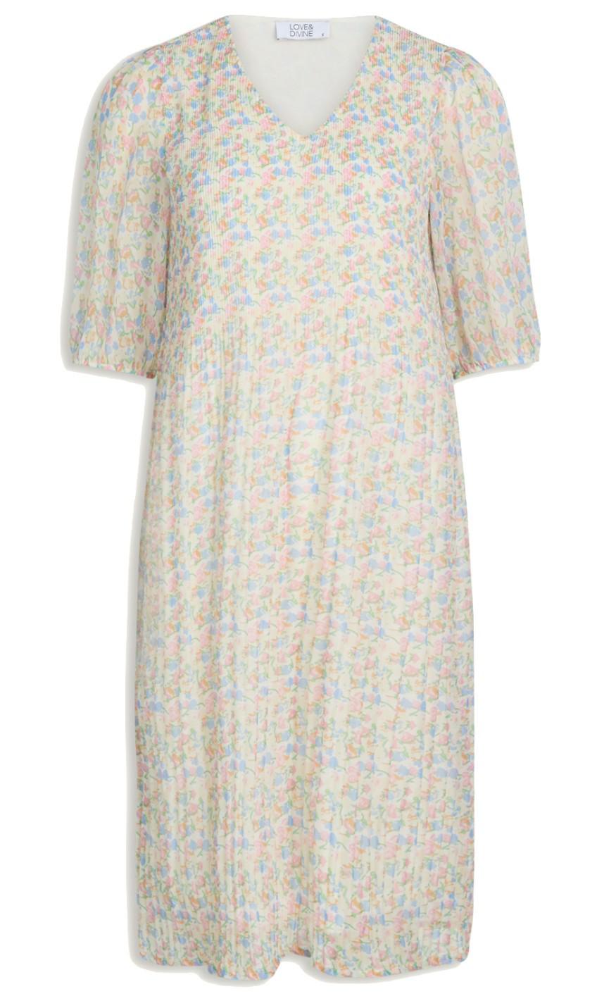 Love & Divine Kjole - Love665-2 - Pastel Flower