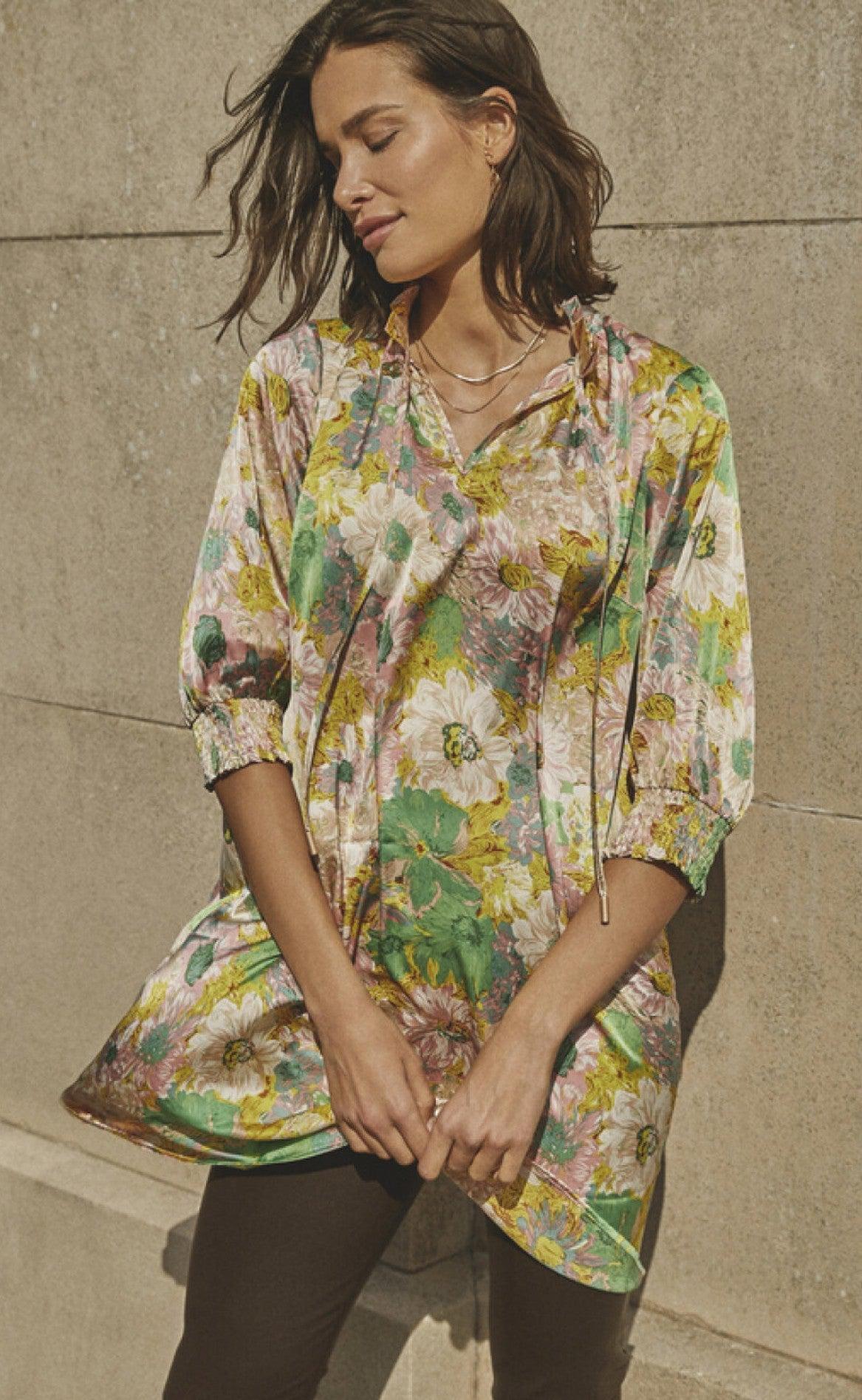 Love & Divine Kjole - Love669-4 - Multi Flower