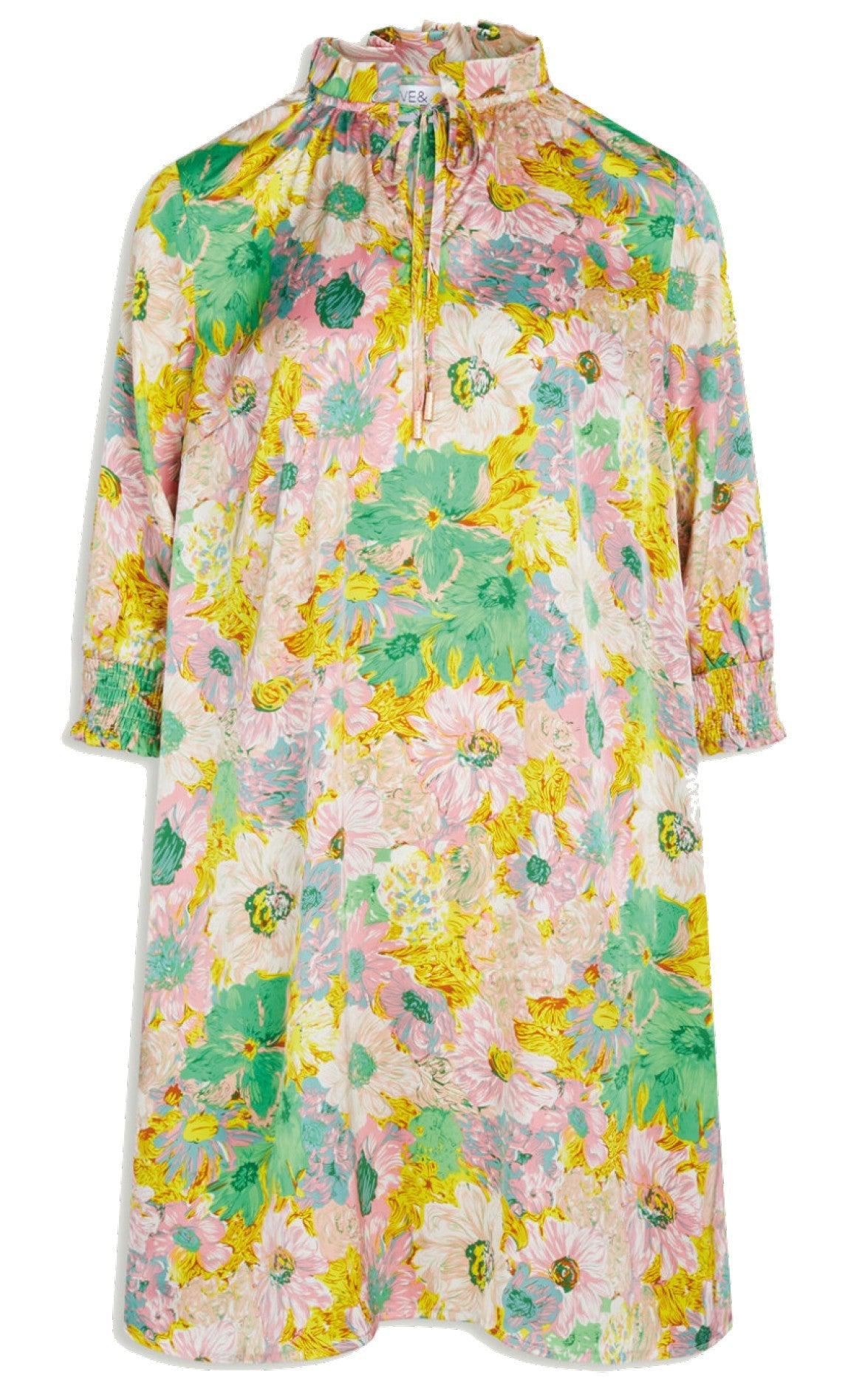 Love & Divine Kjole - Love669-4 - Multi Flower
