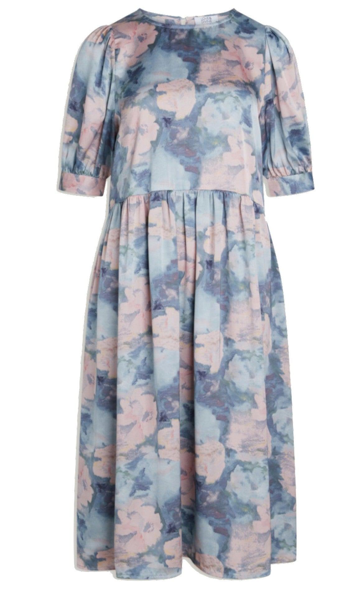 Love & Divine Kjole - Love684-1 - Pastel Waterprint