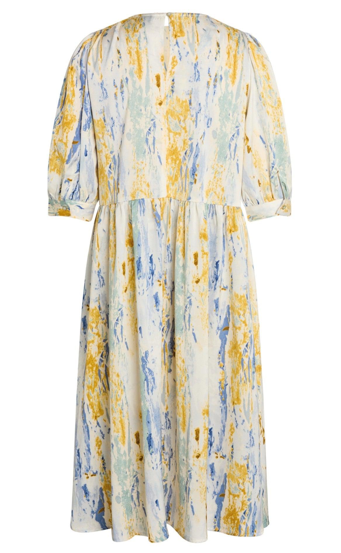 Love & Divine Kjole - Love684 - Graphic/Blue