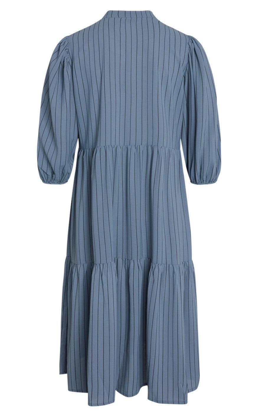 Love & Divine Kjole - Love696 - Blue Pinstripe