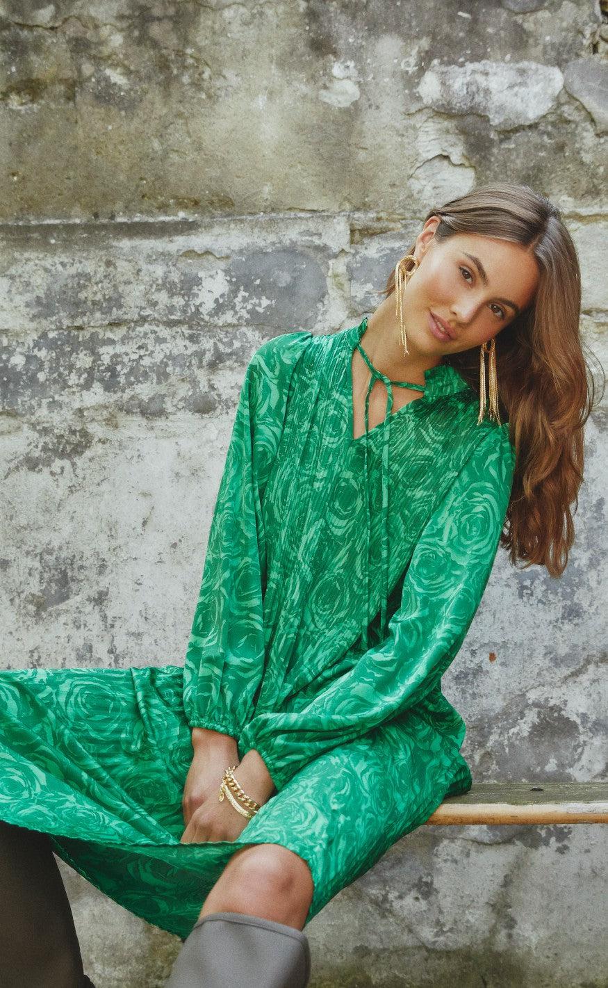 Love & Divine Kjole - Love698-4 - Green Rose