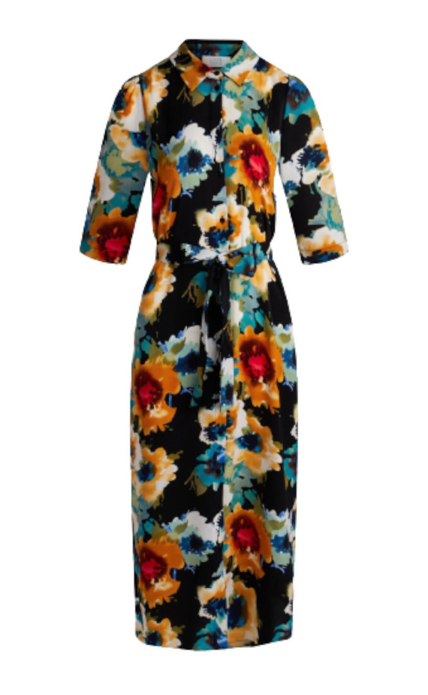 Love & Divine Kjole - Love723-4 - Black Flower