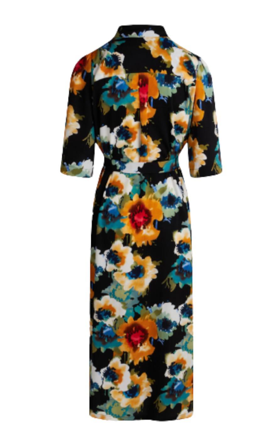 Love & Divine Kjole - Love723-4 - Black Flower