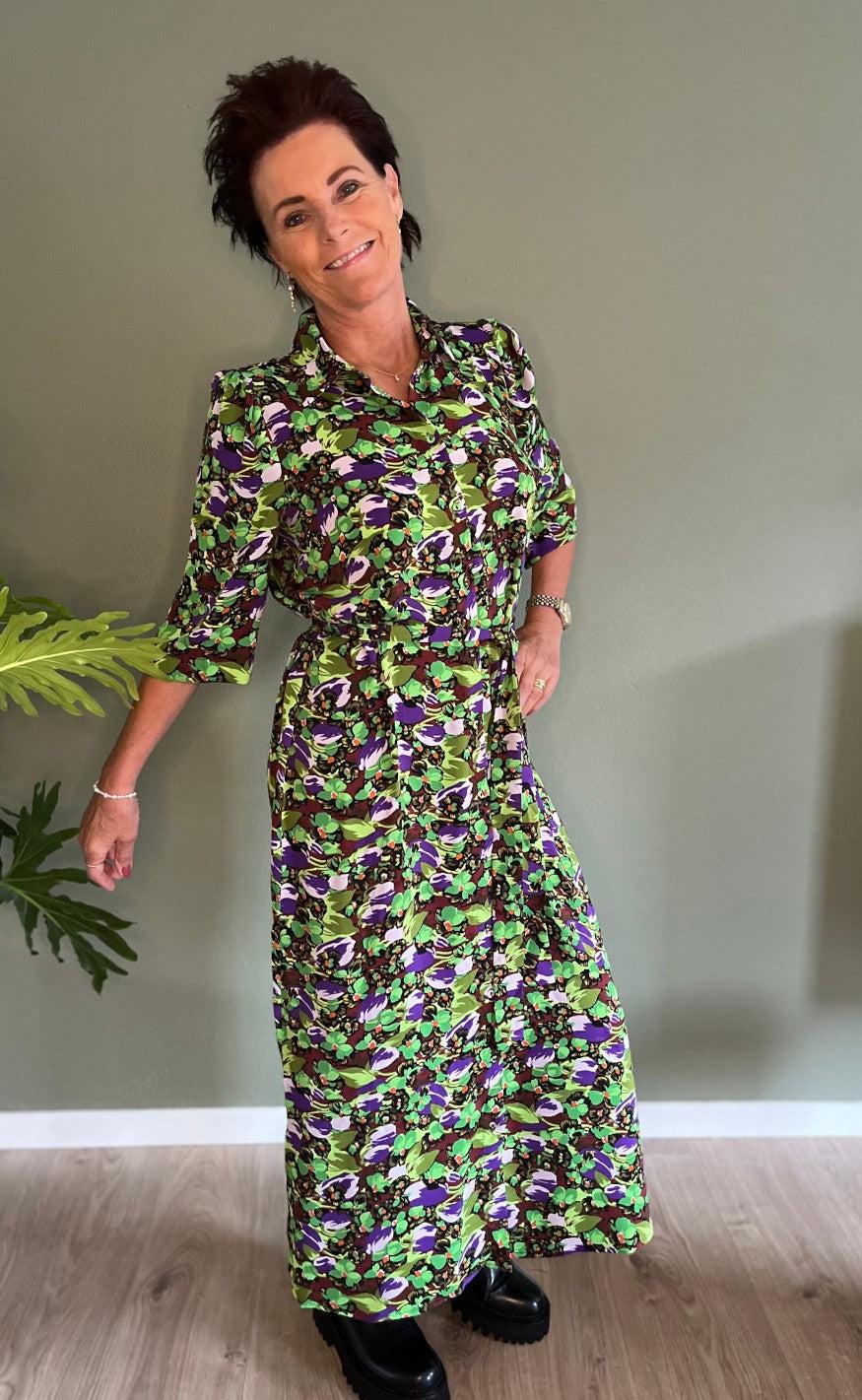 Love & Divine Kjole - Love723-5 - Lime/Purple
